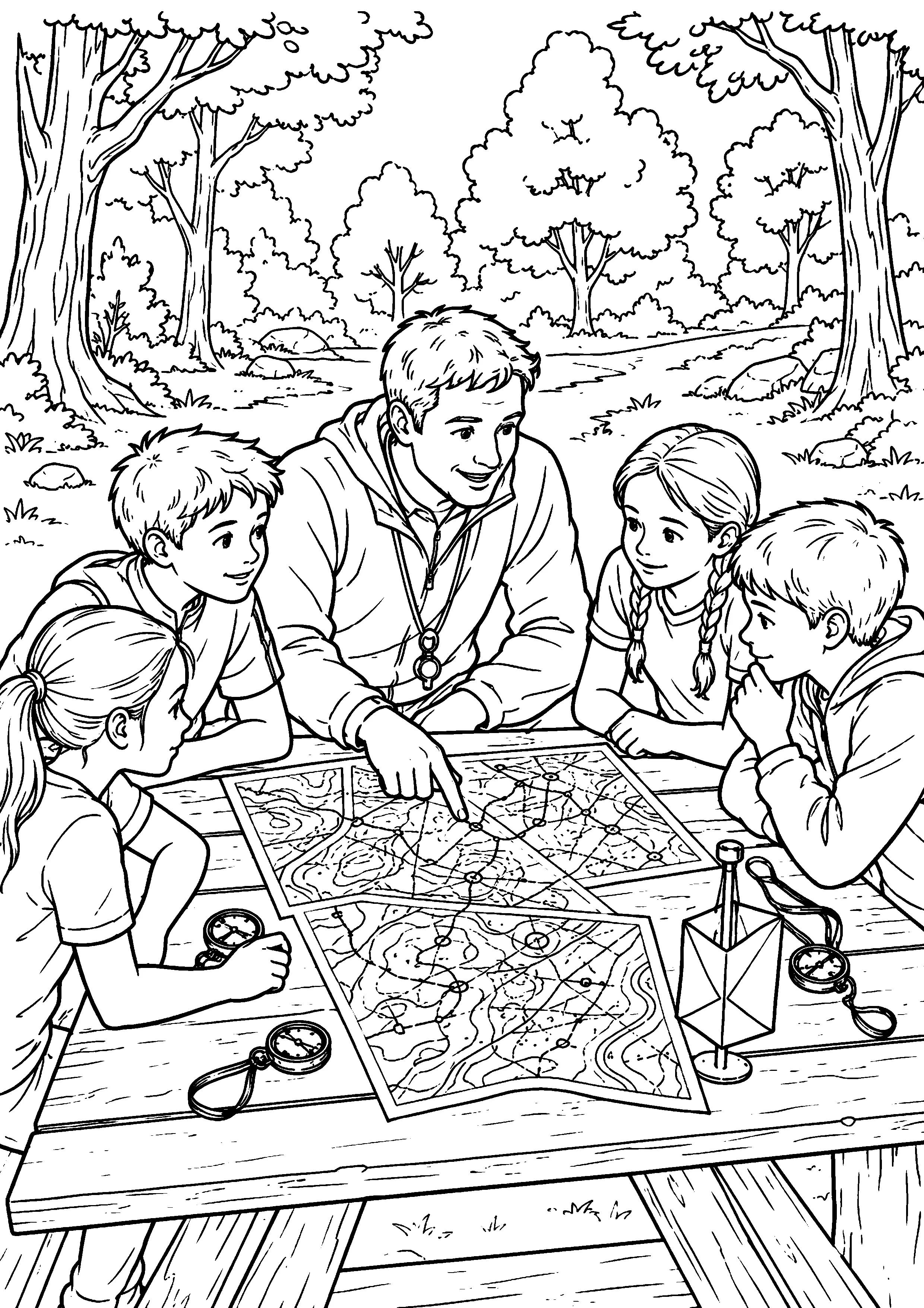 Coloriage Course d’orientation à imprimer – dessin n°19