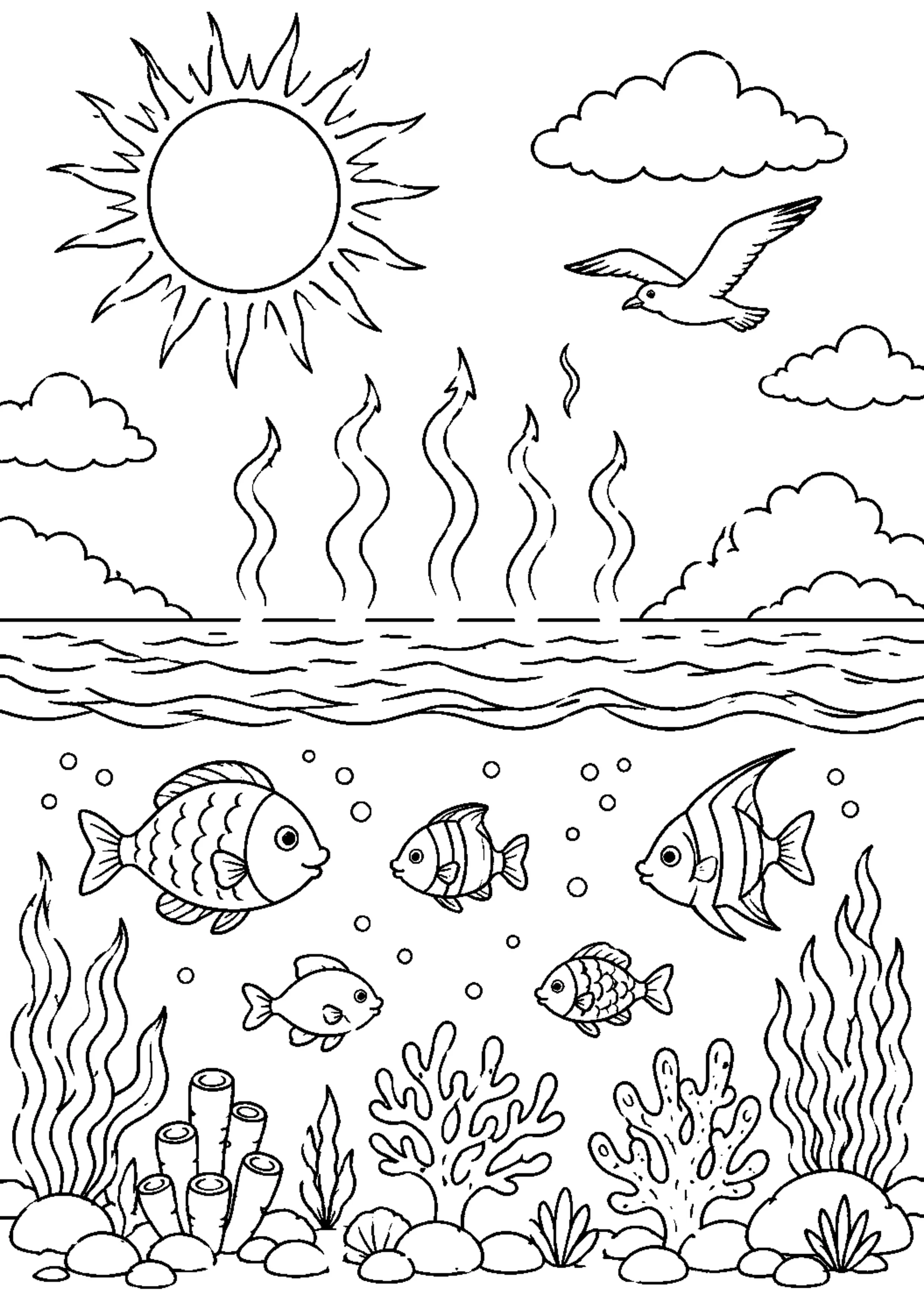 Coloriage Cycle de l’eau à imprimer – dessin n°3