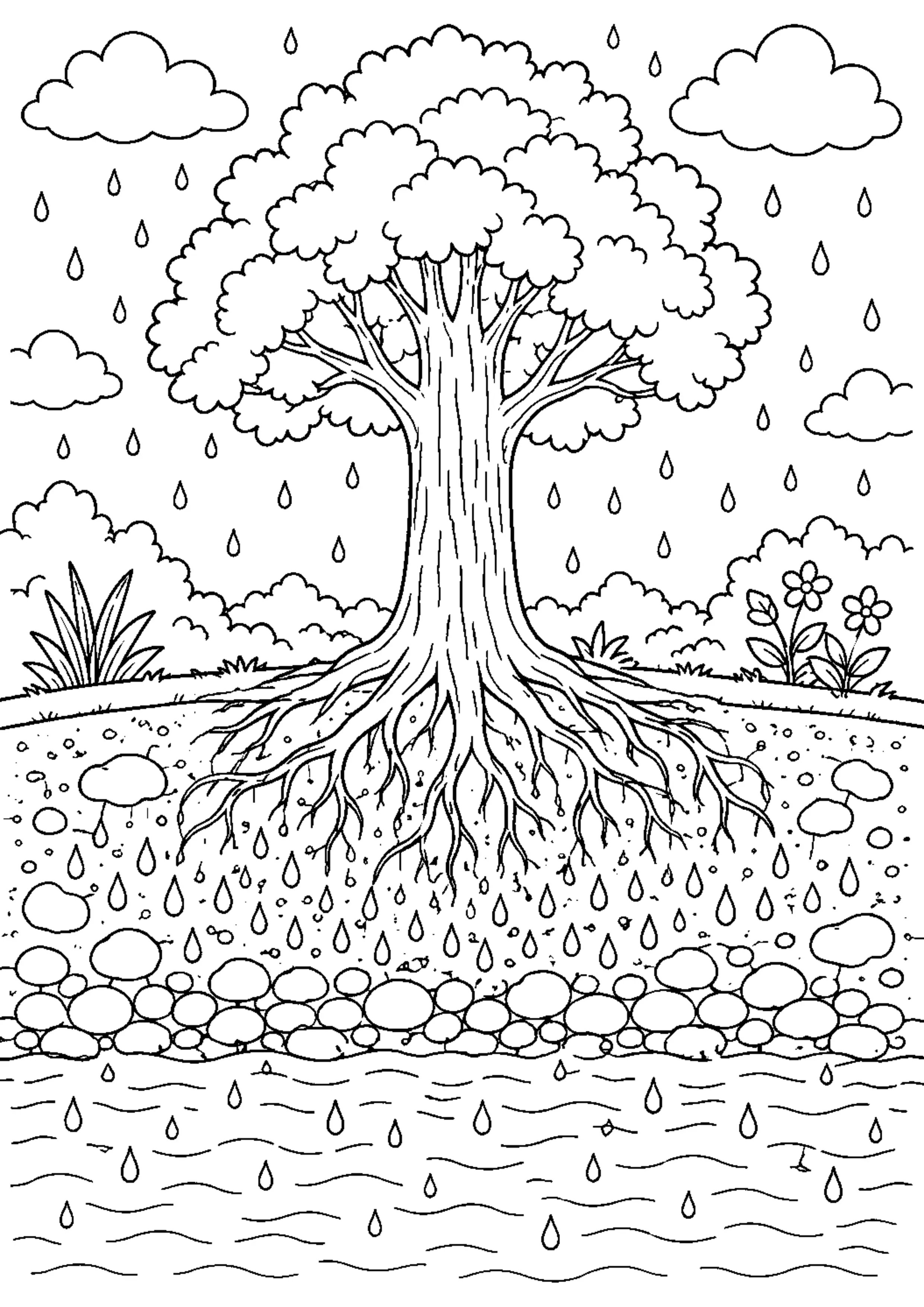 Coloriage Cycle de l’eau à imprimer – dessin n°7