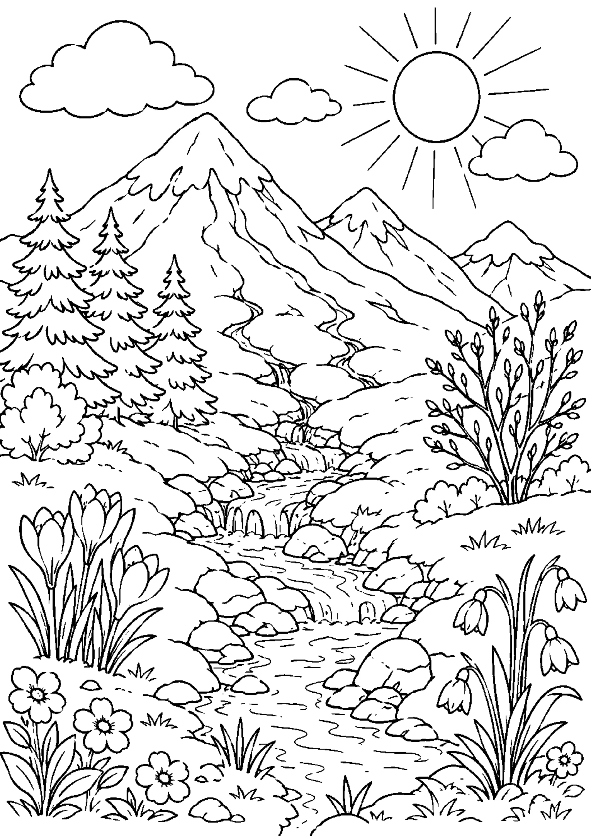 Coloriage Cycle de l’eau à imprimer – dessin n°9