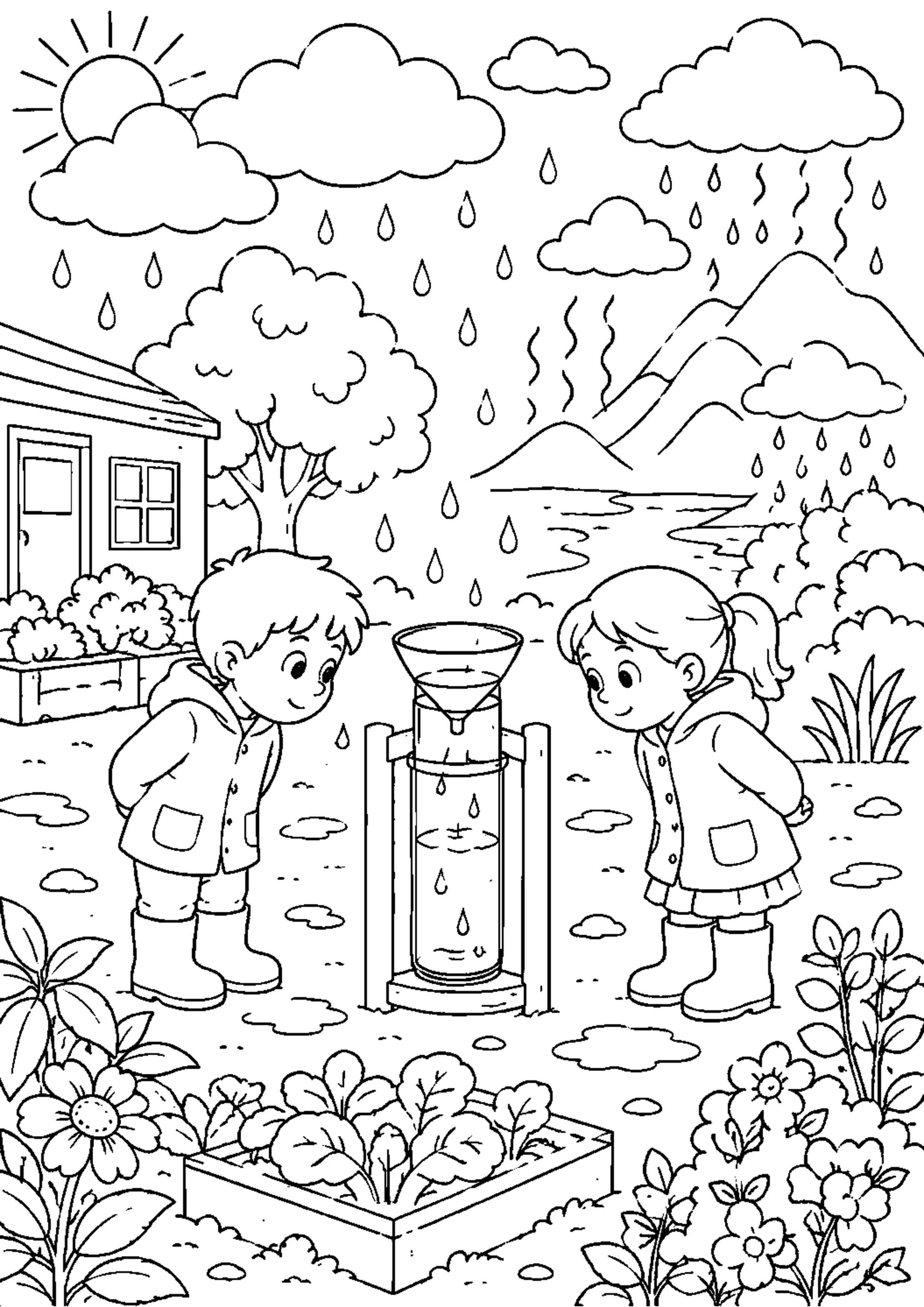 Coloriage Cycle de l’eau à imprimer – dessin n°17