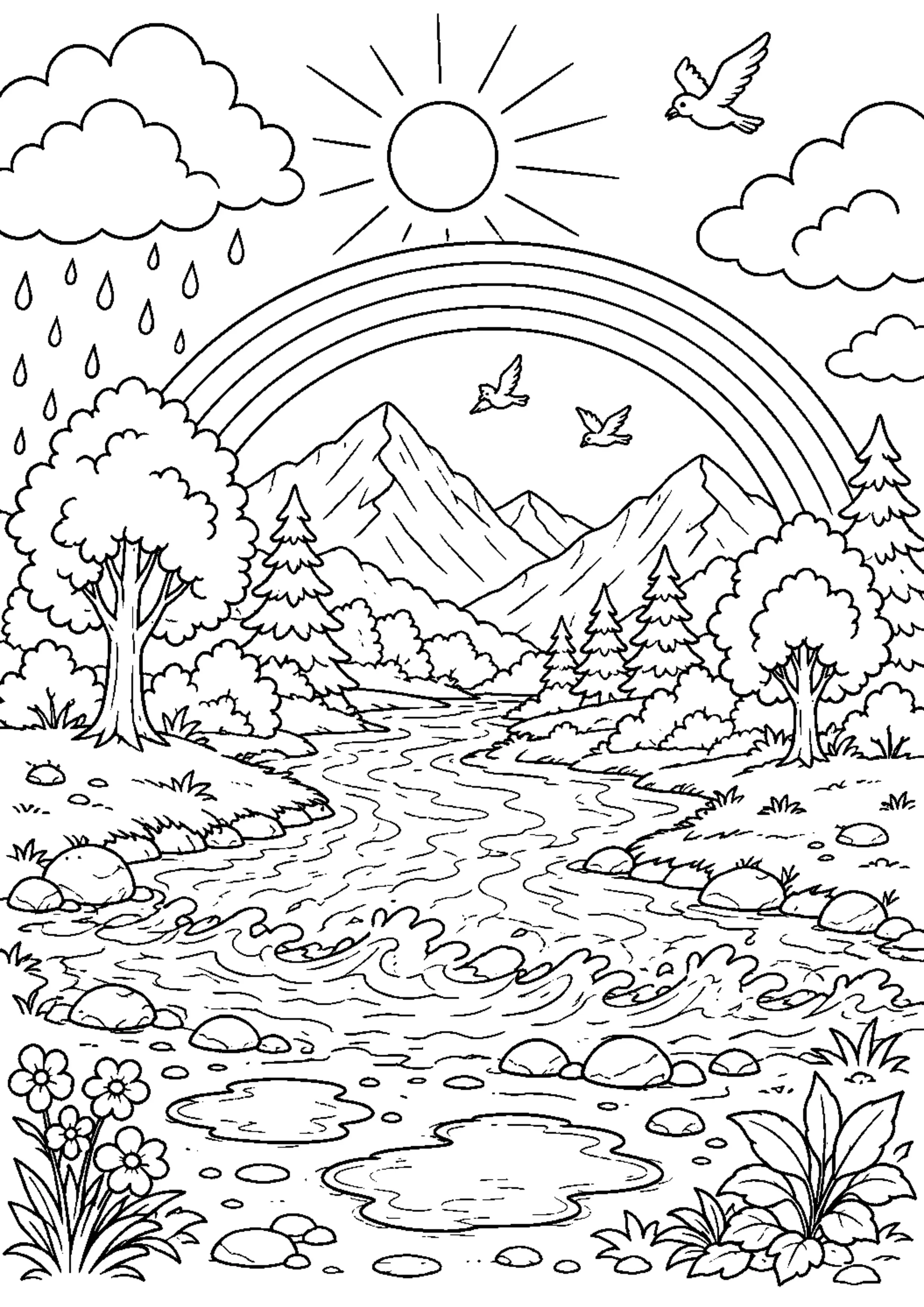 Coloriage Cycle de l’eau à imprimer – dessin n°19