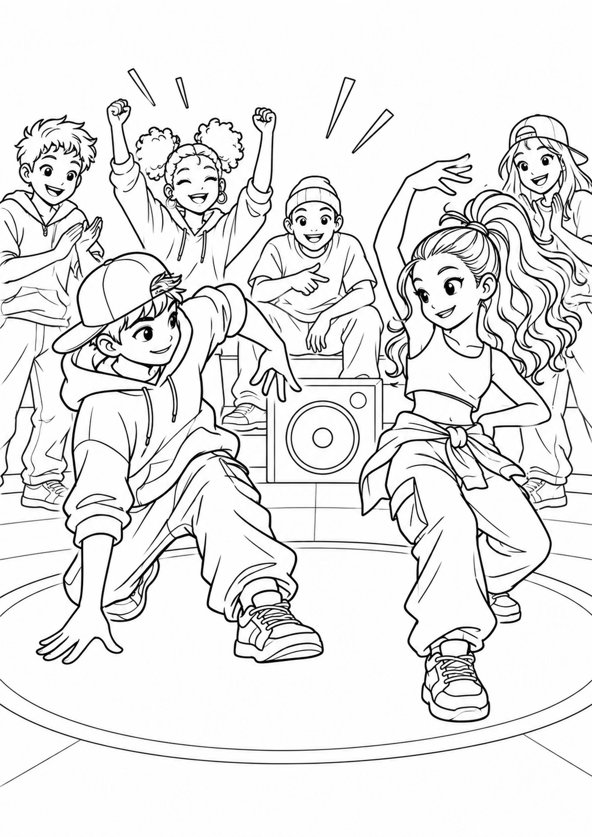 Coloriage battle amicale originale à imprimer