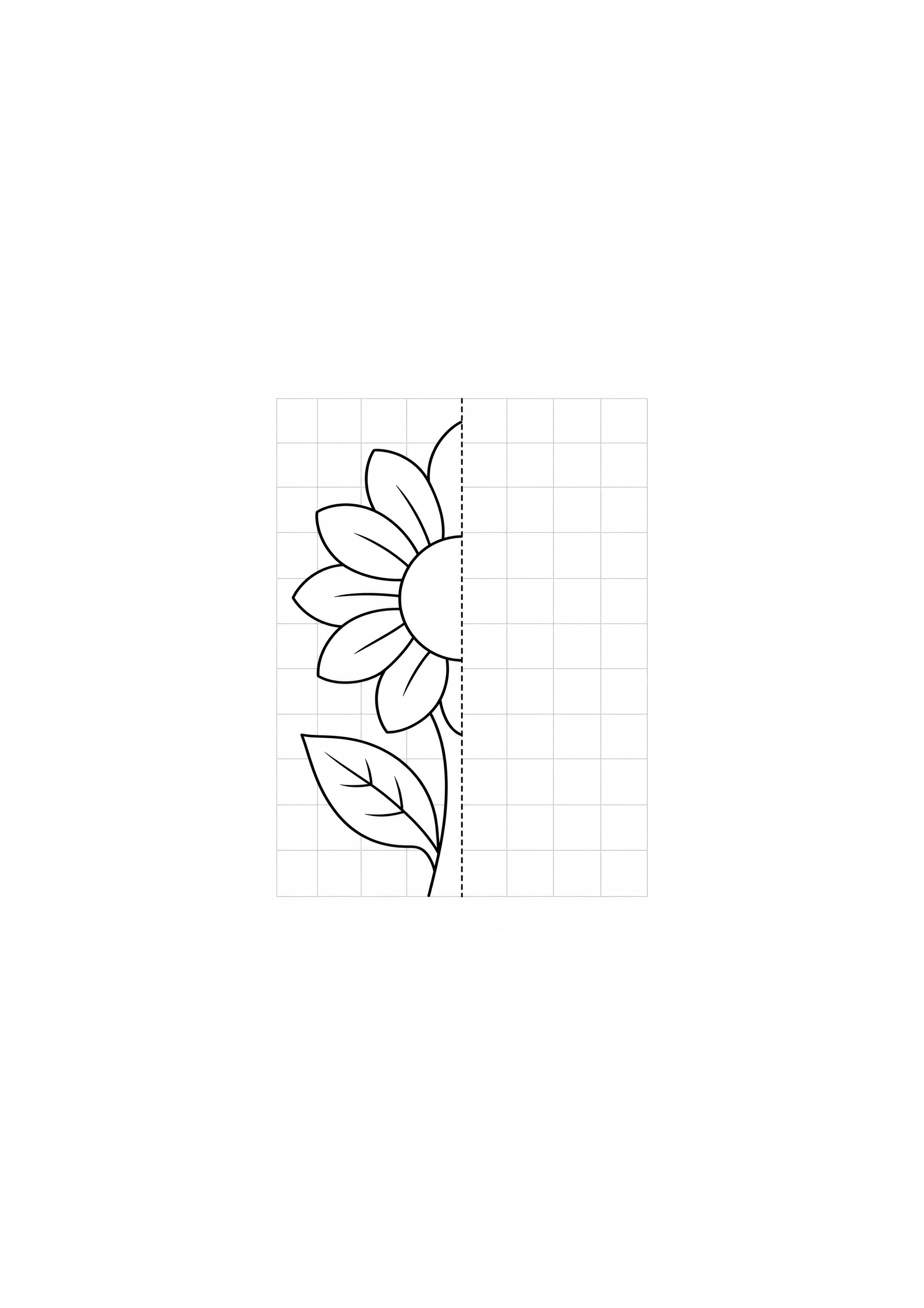 Coloriage fleur à pétales à imprimer