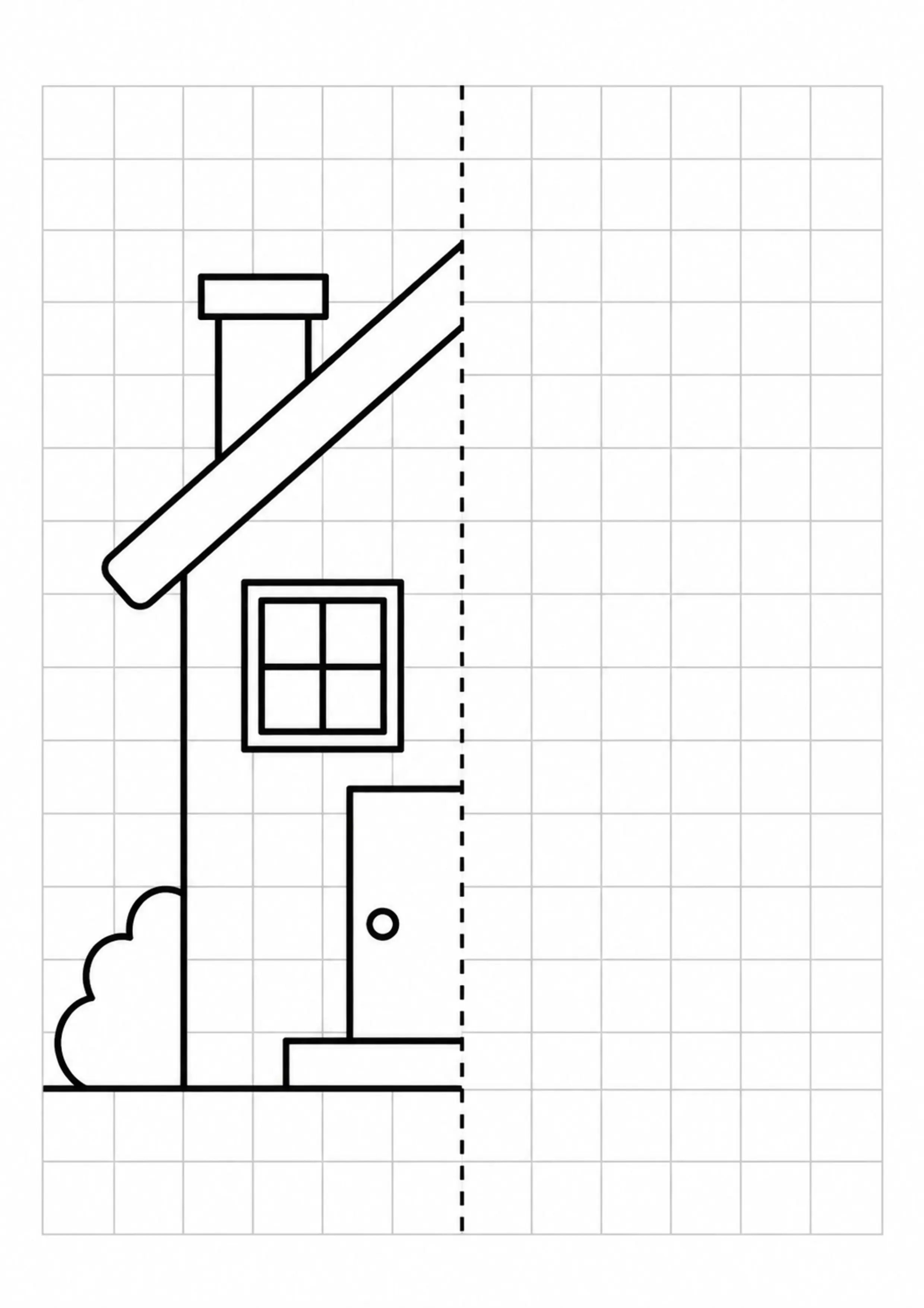 Coloriage maison simple à imprimer