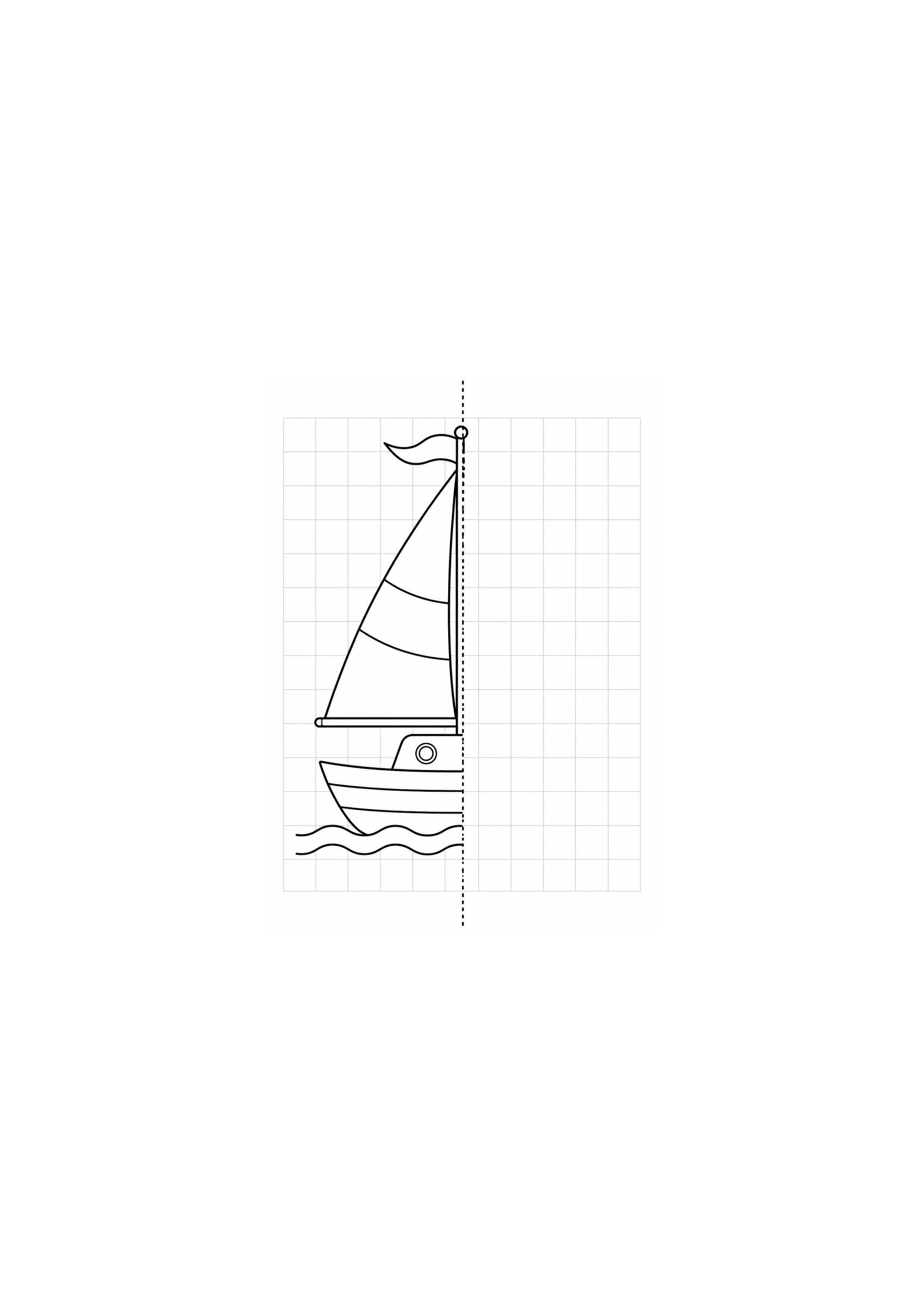 Coloriage bateau à voile à imprimer