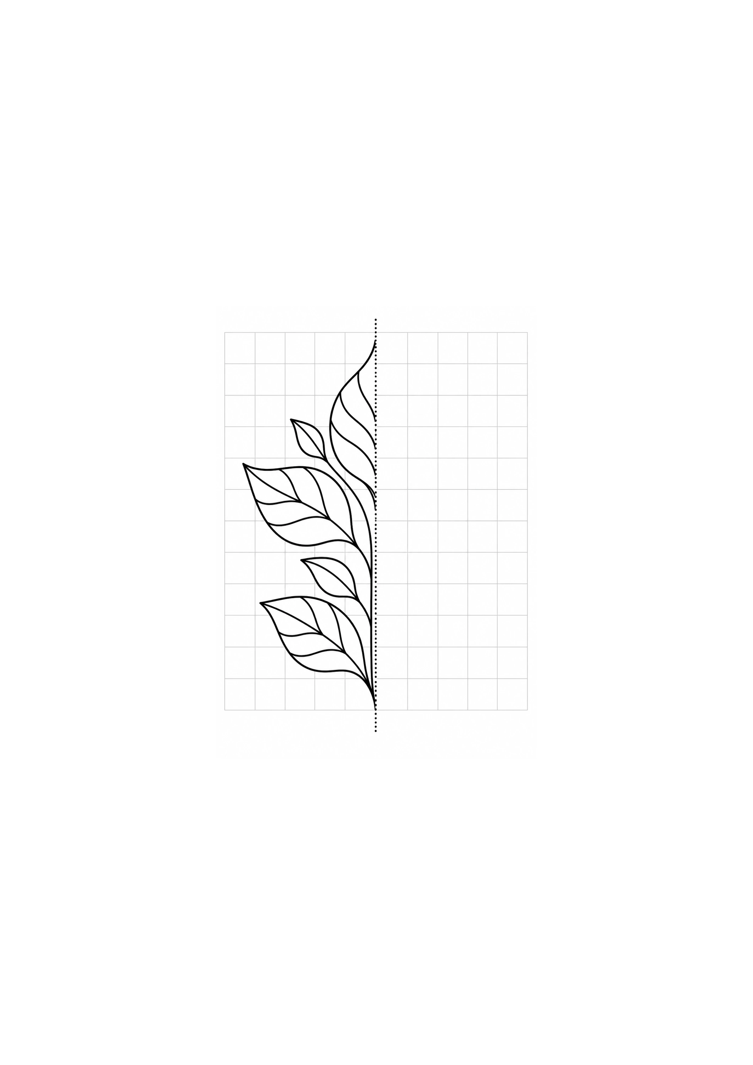 Coloriage motif de feuilles à imprimer