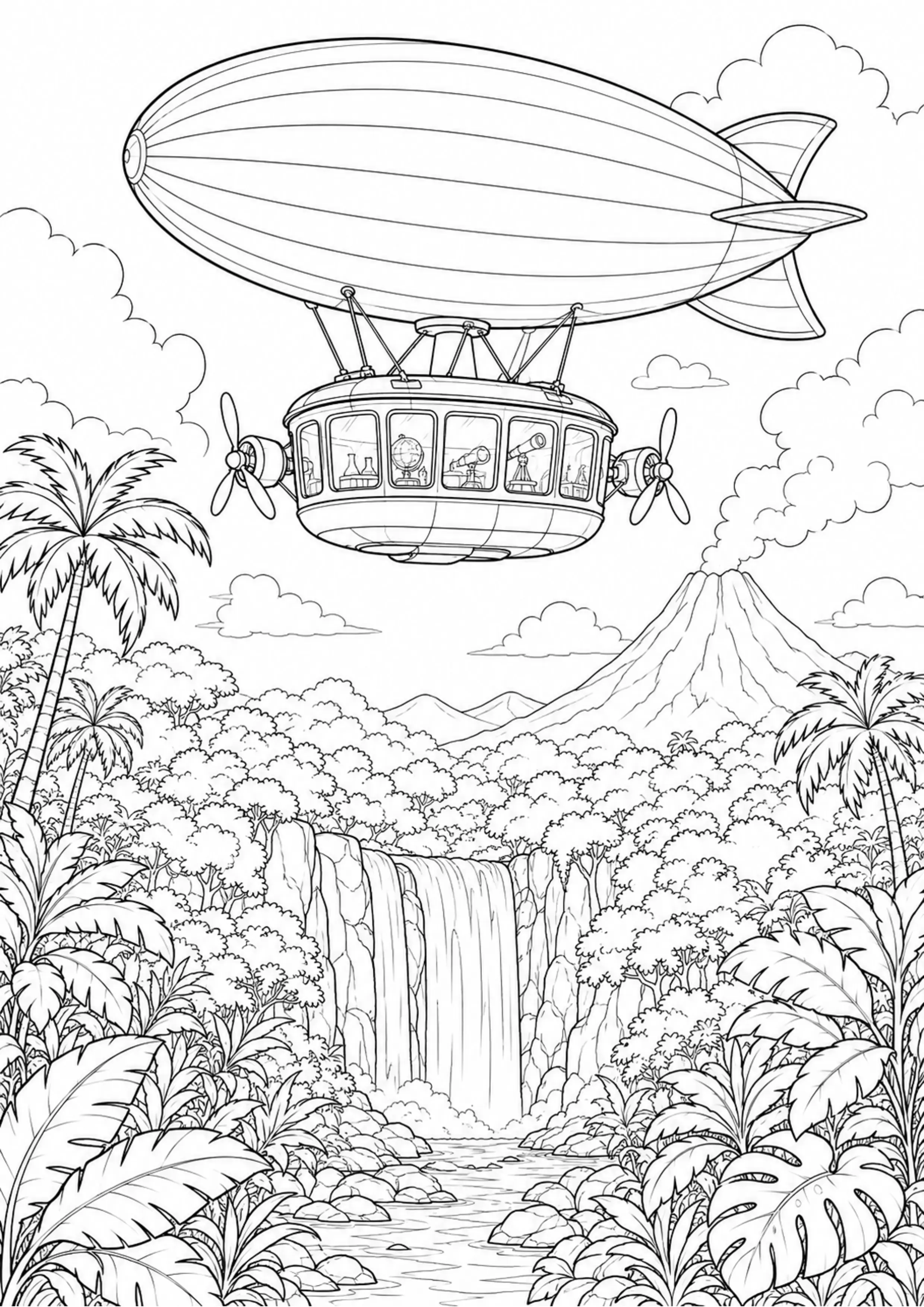 Coloriage Dirigeable à imprimer – dessin n°4
