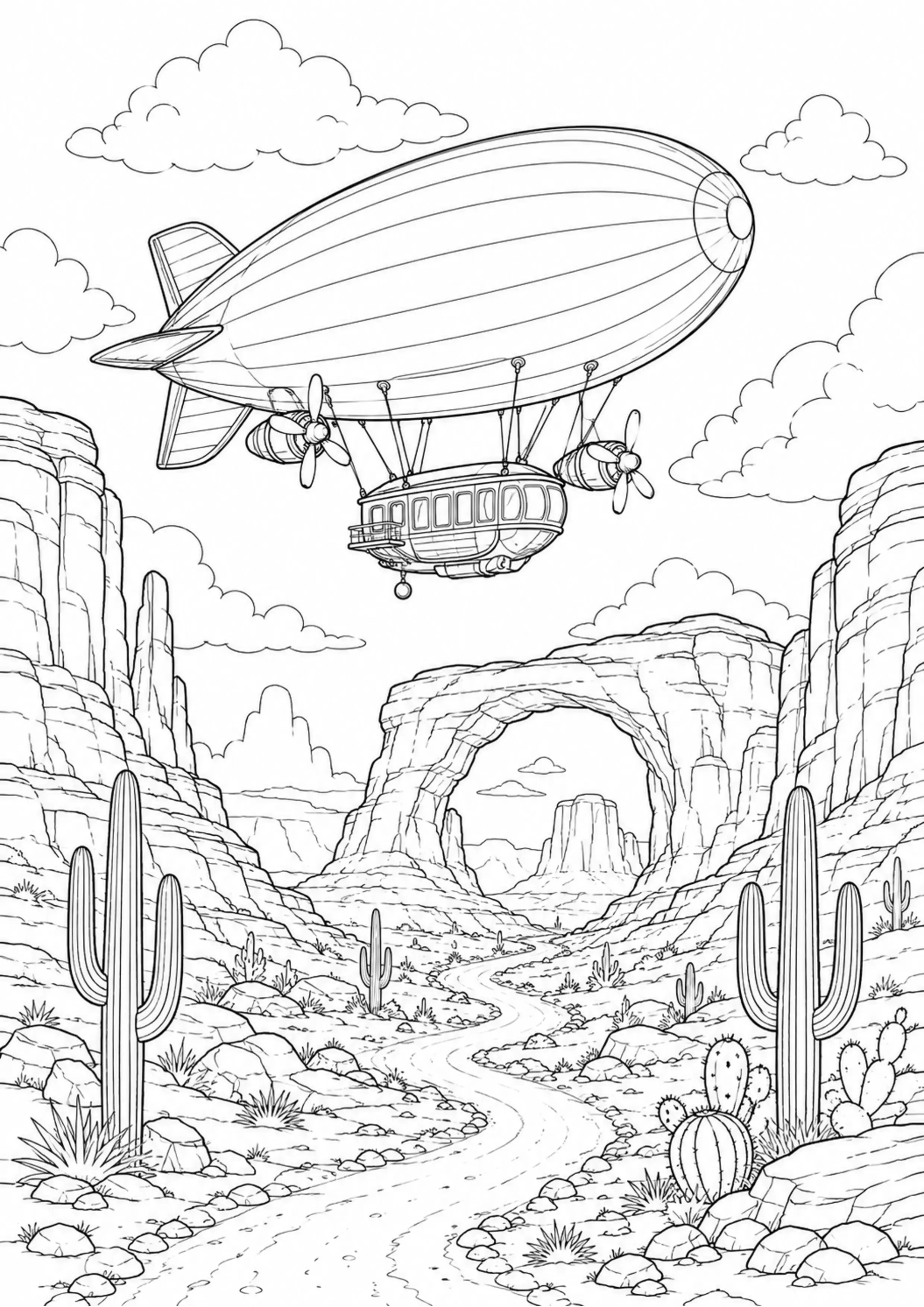 Coloriage Dirigeable à imprimer – dessin n°6