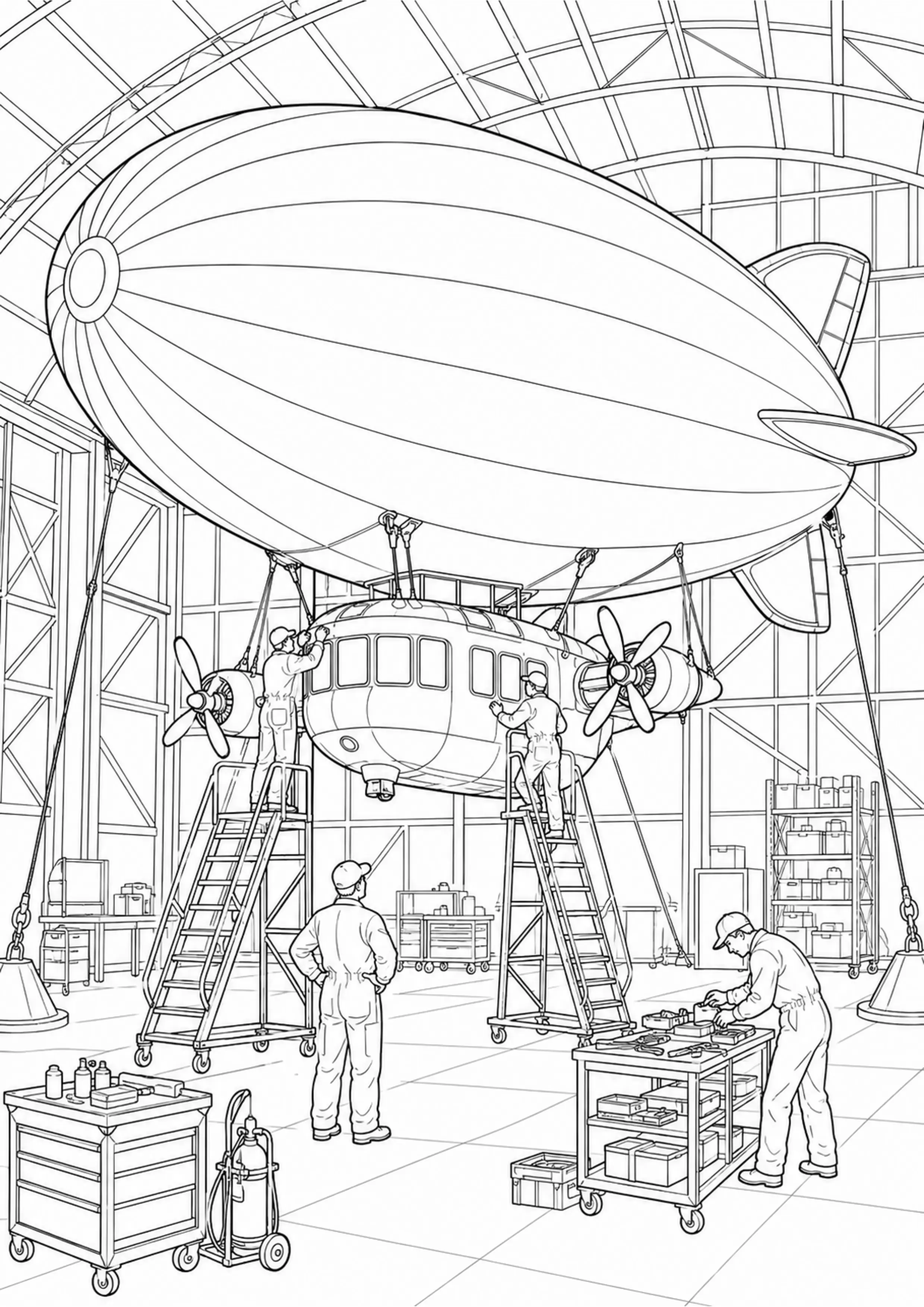 Coloriage Dirigeable à imprimer – dessin n°10