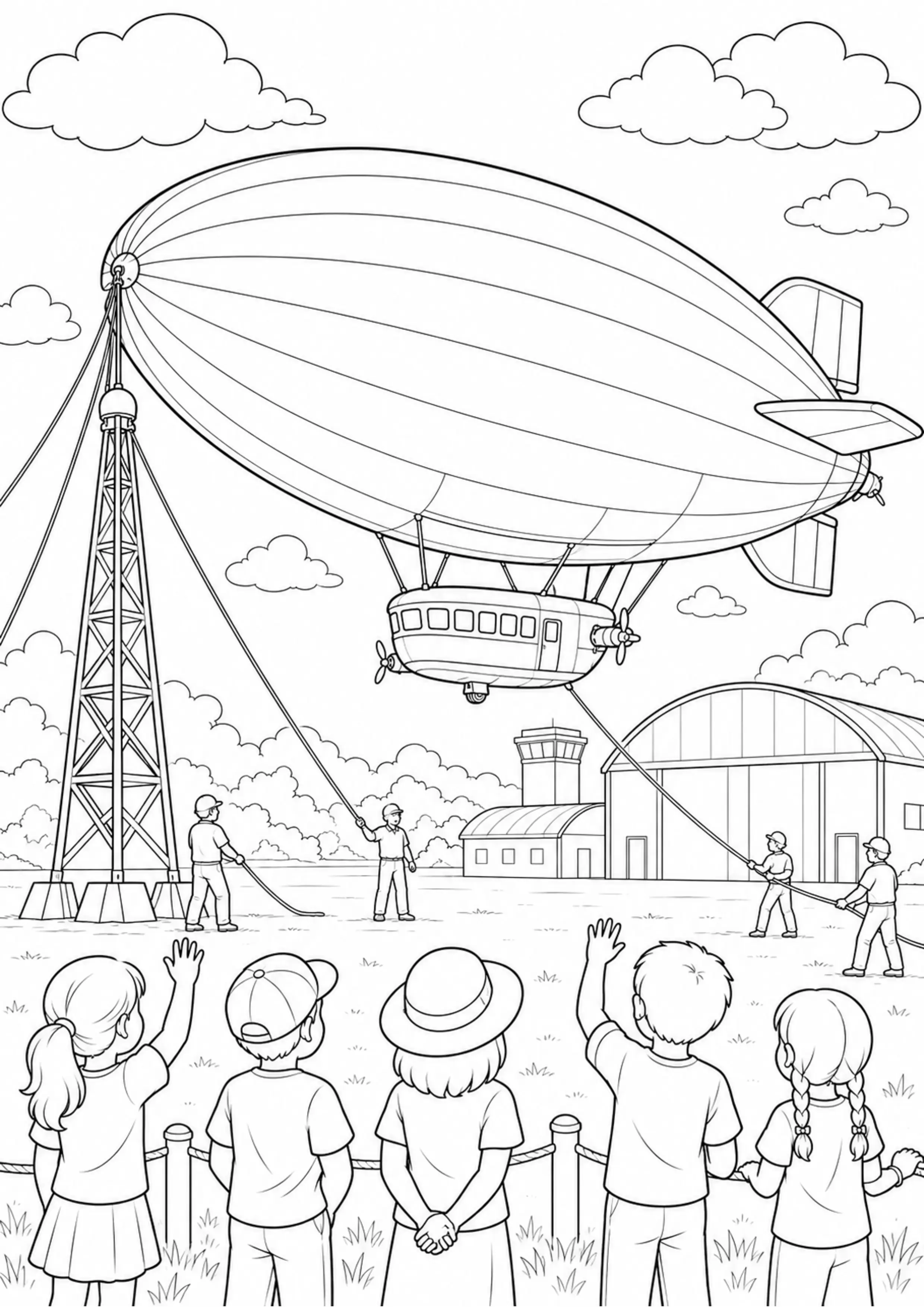 Coloriage Dirigeable à imprimer – dessin n°18