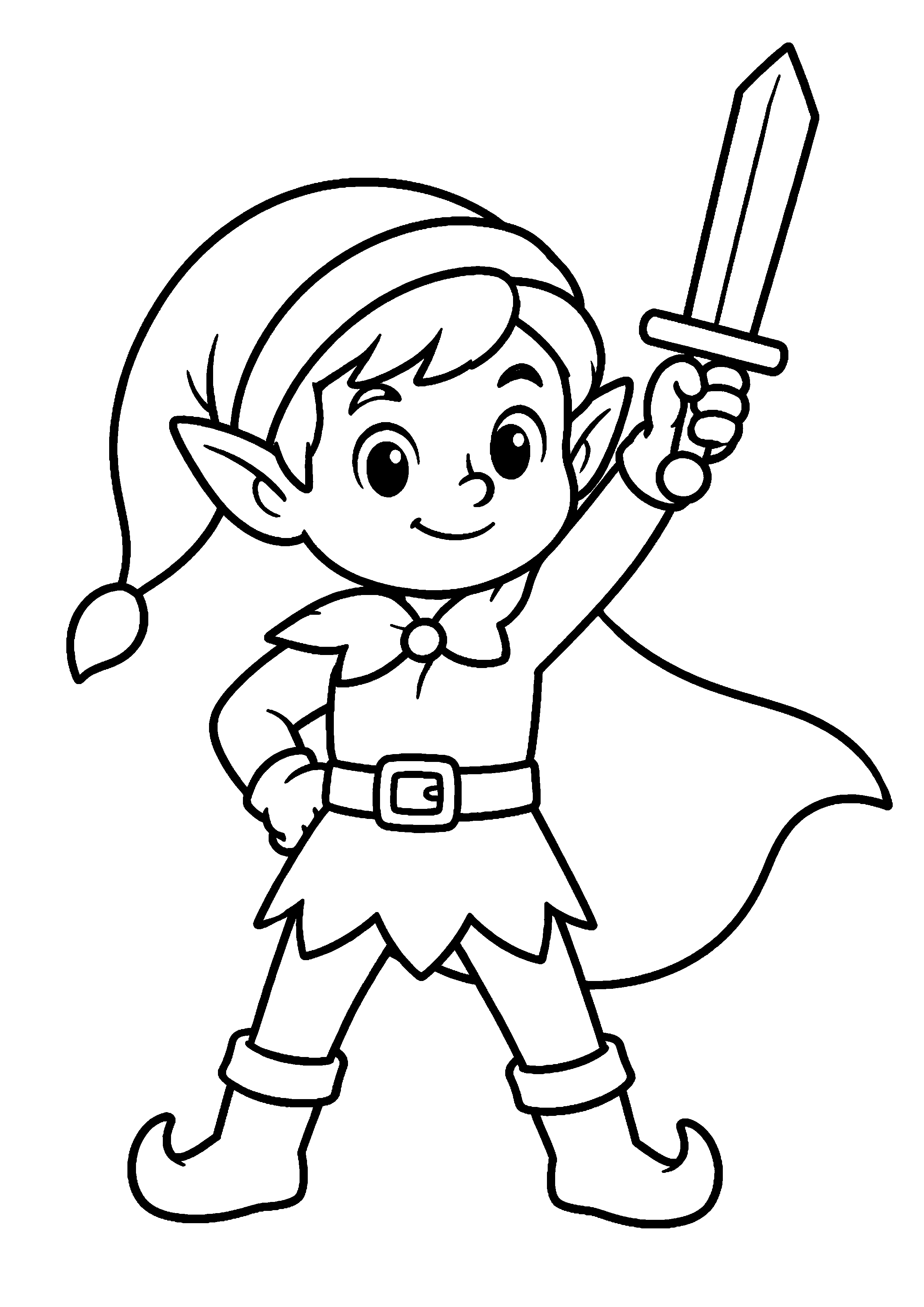 Coloriage Elfe à imprimer – dessin 2