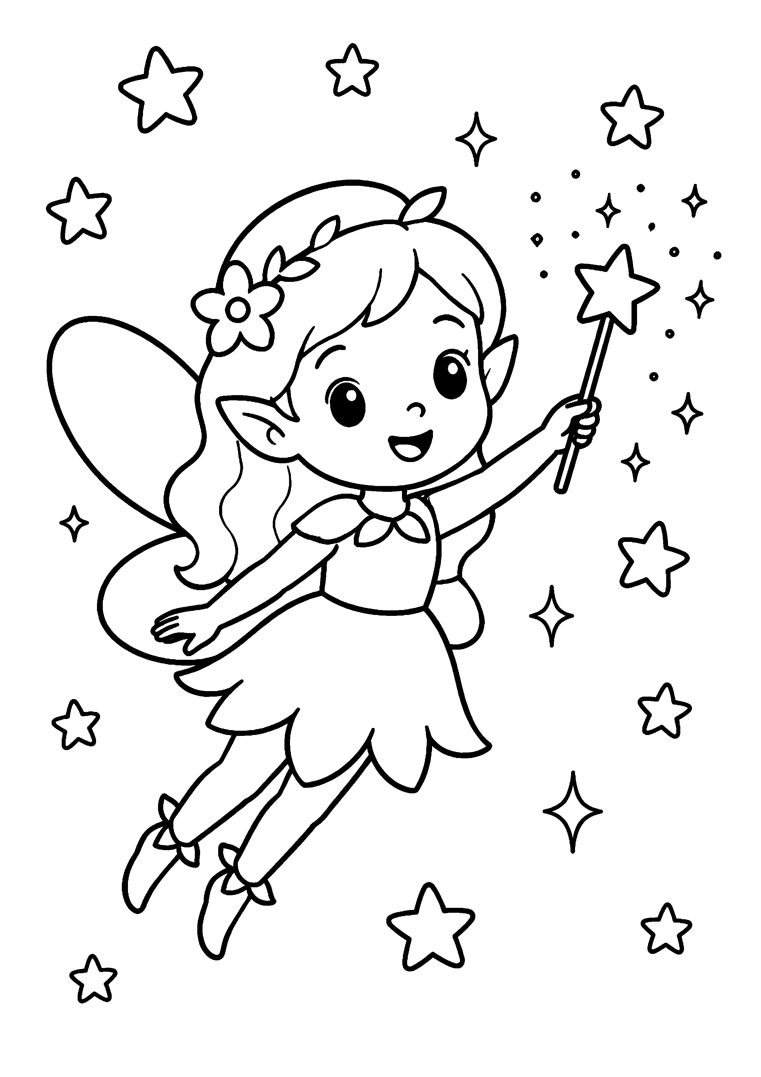 Coloriage Elfe à imprimer – dessin n°5
