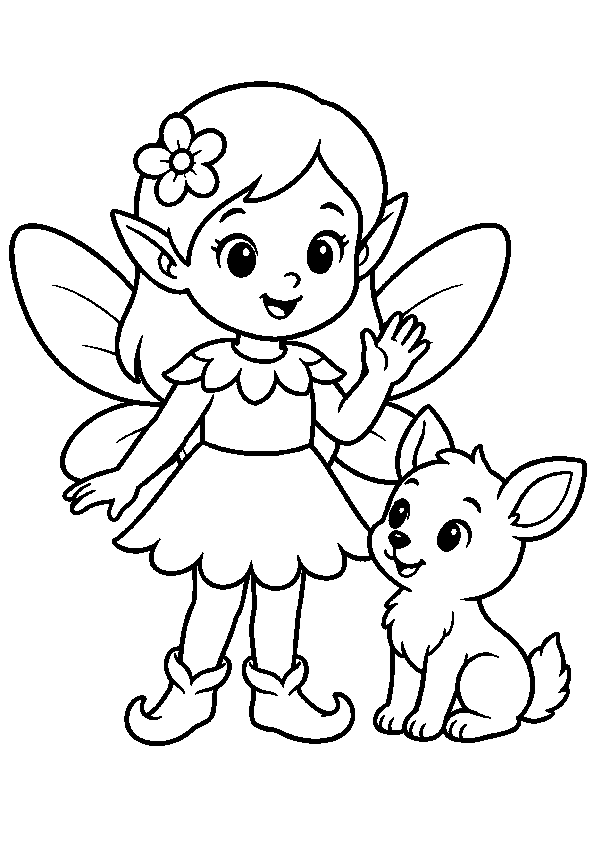 Coloriage Elfe à imprimer – dessin n°6