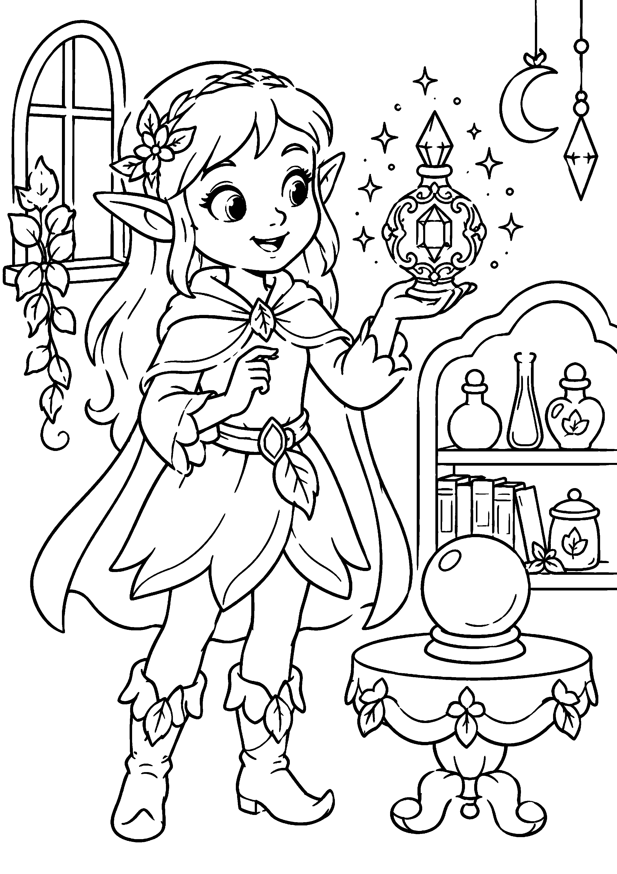 Coloriage Elfe à imprimer – dessin n°9