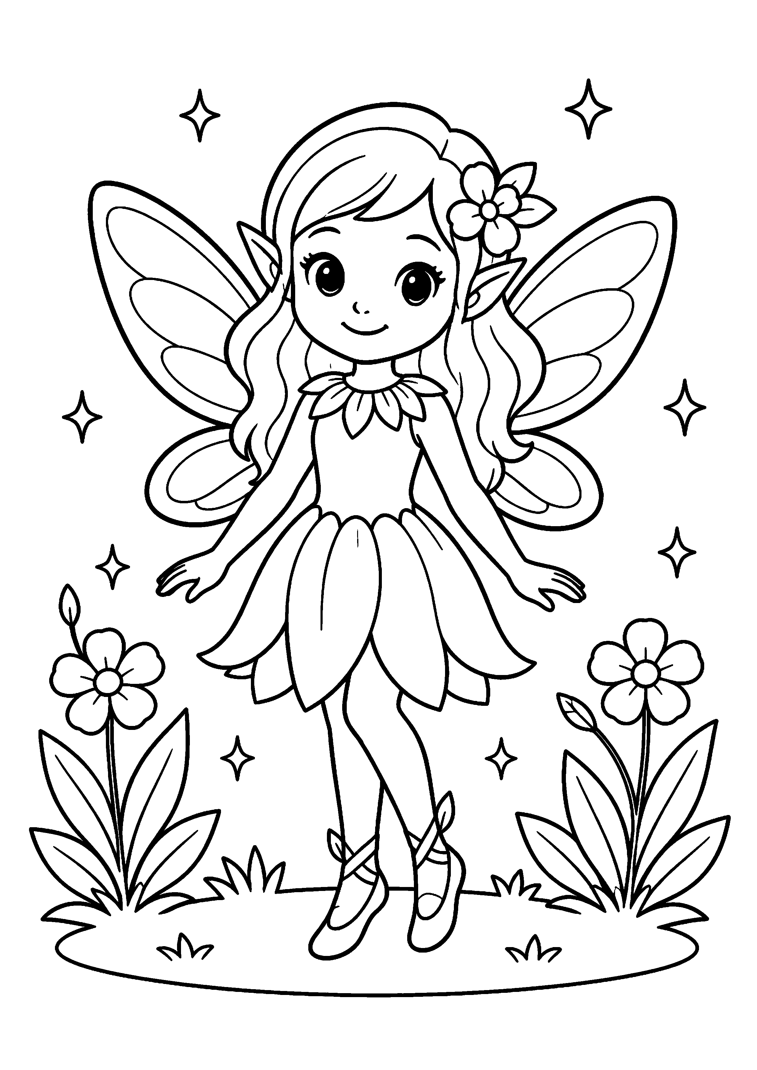 Coloriage Elfe à imprimer – dessin n°10