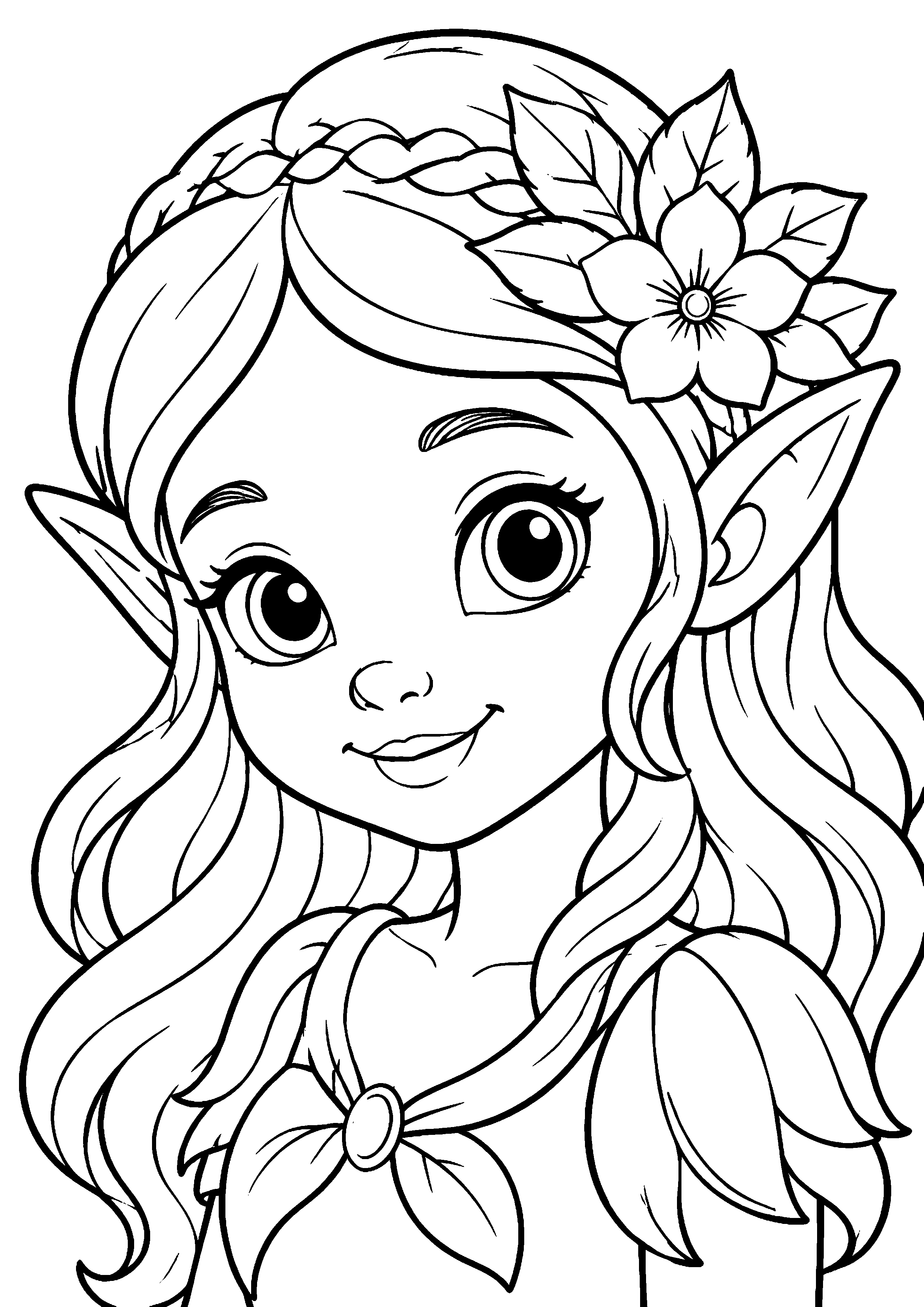 Coloriage Elfe à imprimer – dessin n°14