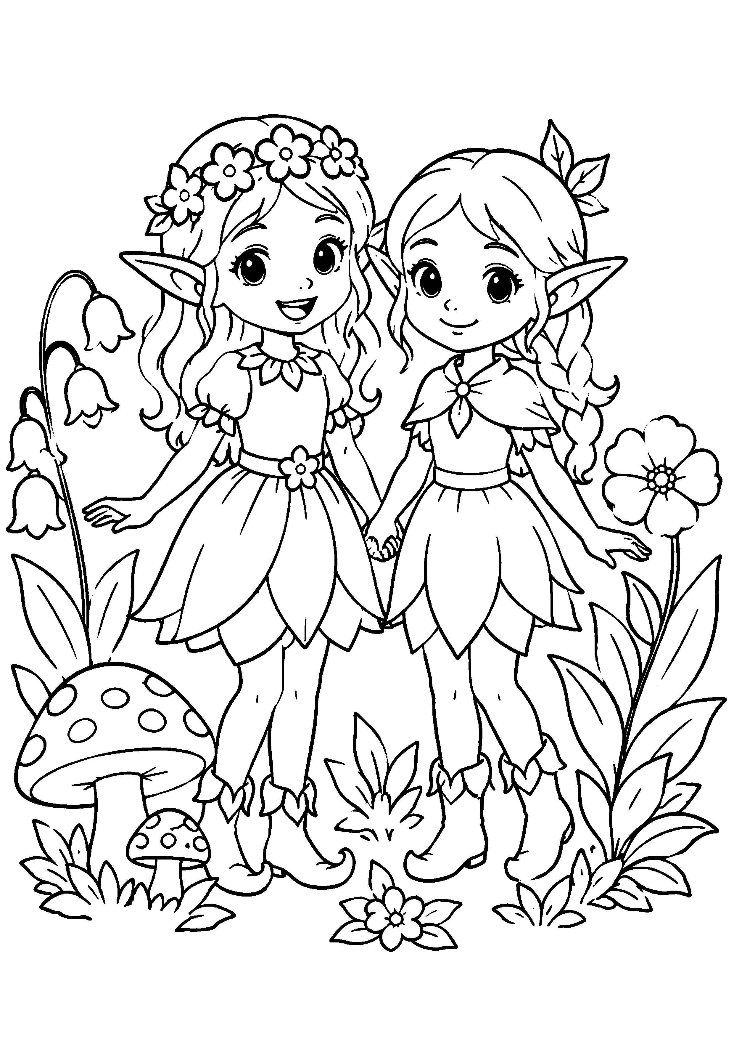 Coloriage Elfe à imprimer – dessin n°15