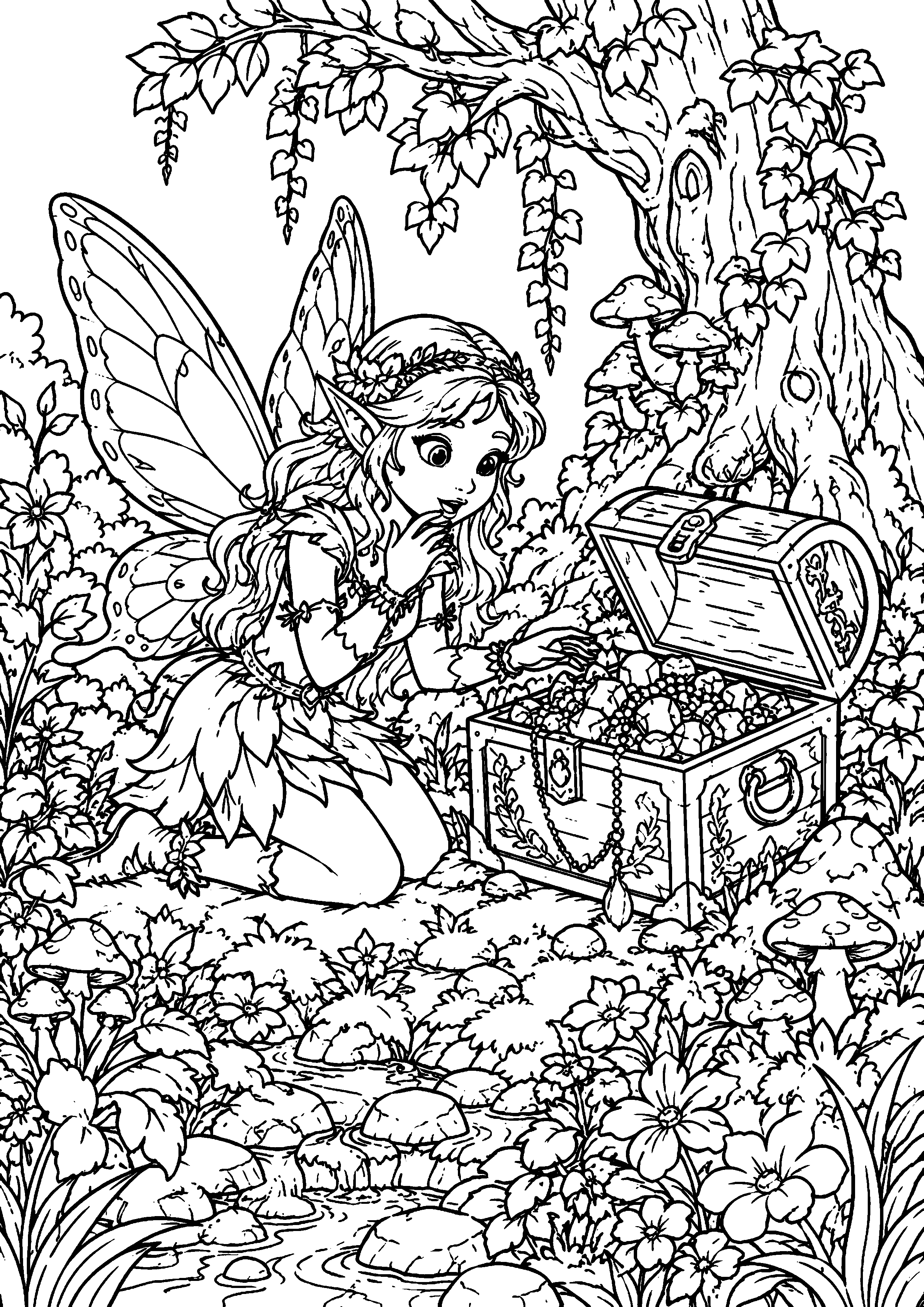 Coloriage Elfe à imprimer – dessin n°16