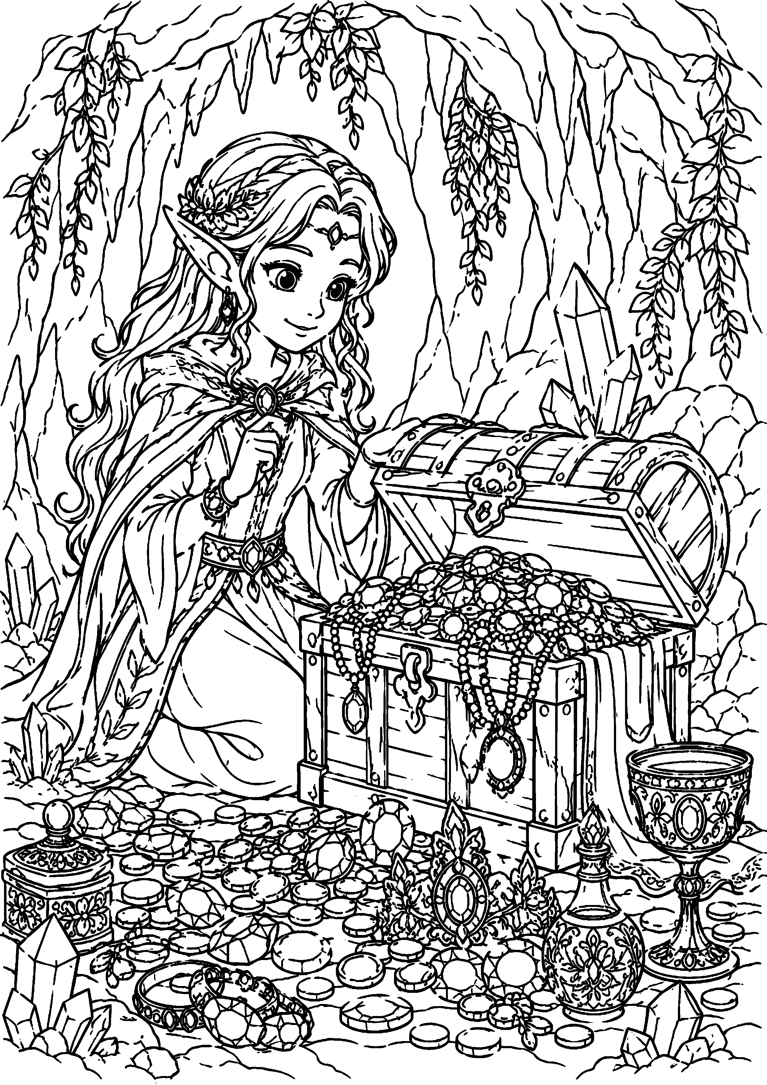 Coloriage Elfe à imprimer – dessin n°17