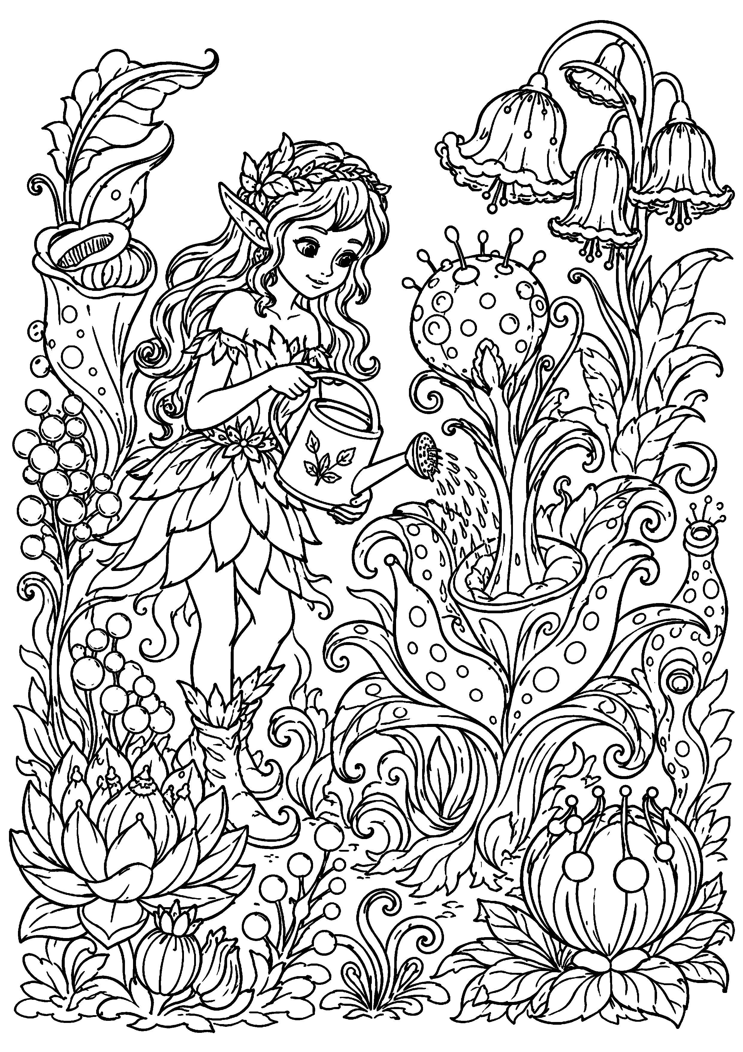 Coloriage Elfe à imprimer – dessin n°18