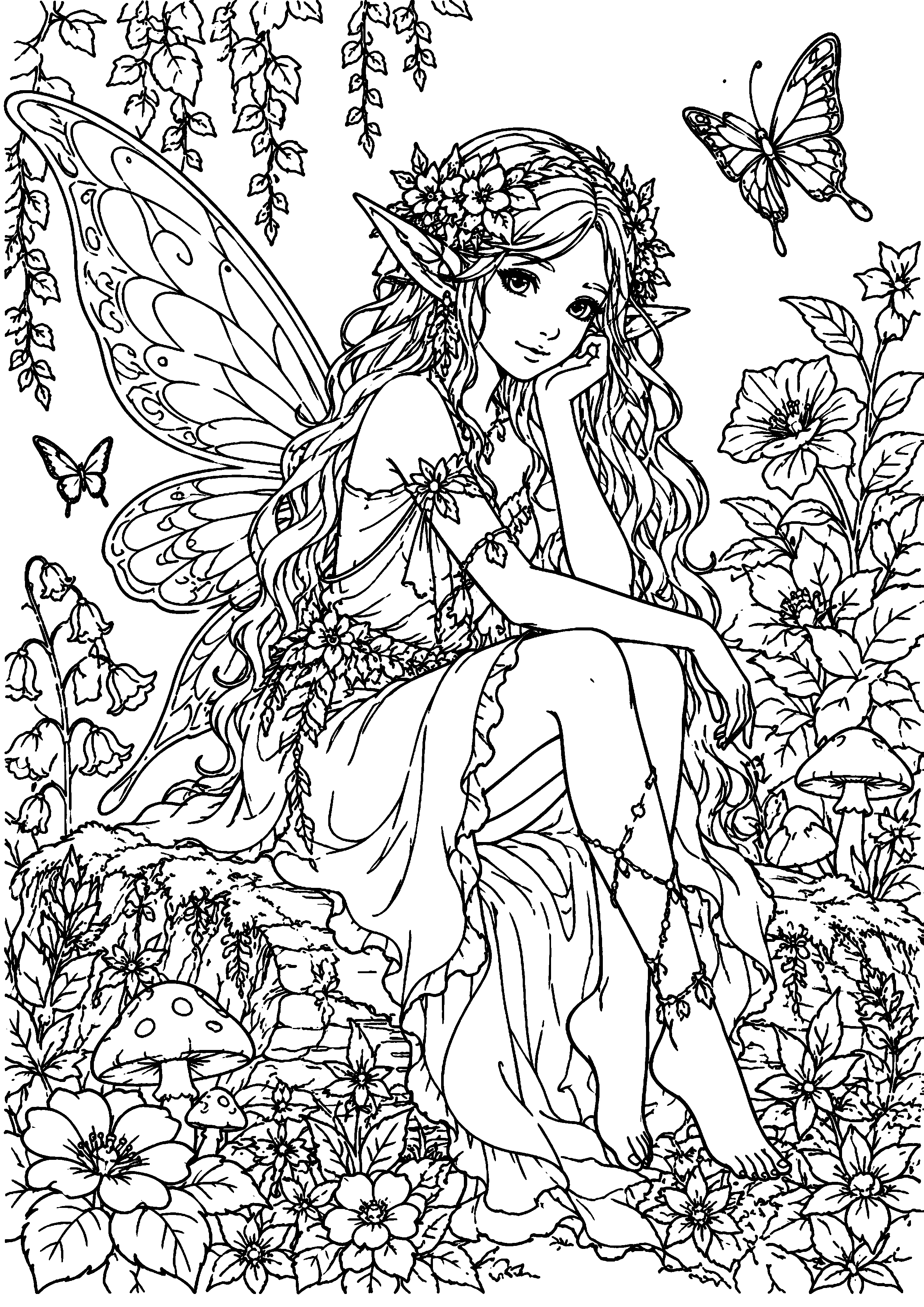 Coloriage Elfe à imprimer – dessin n°20