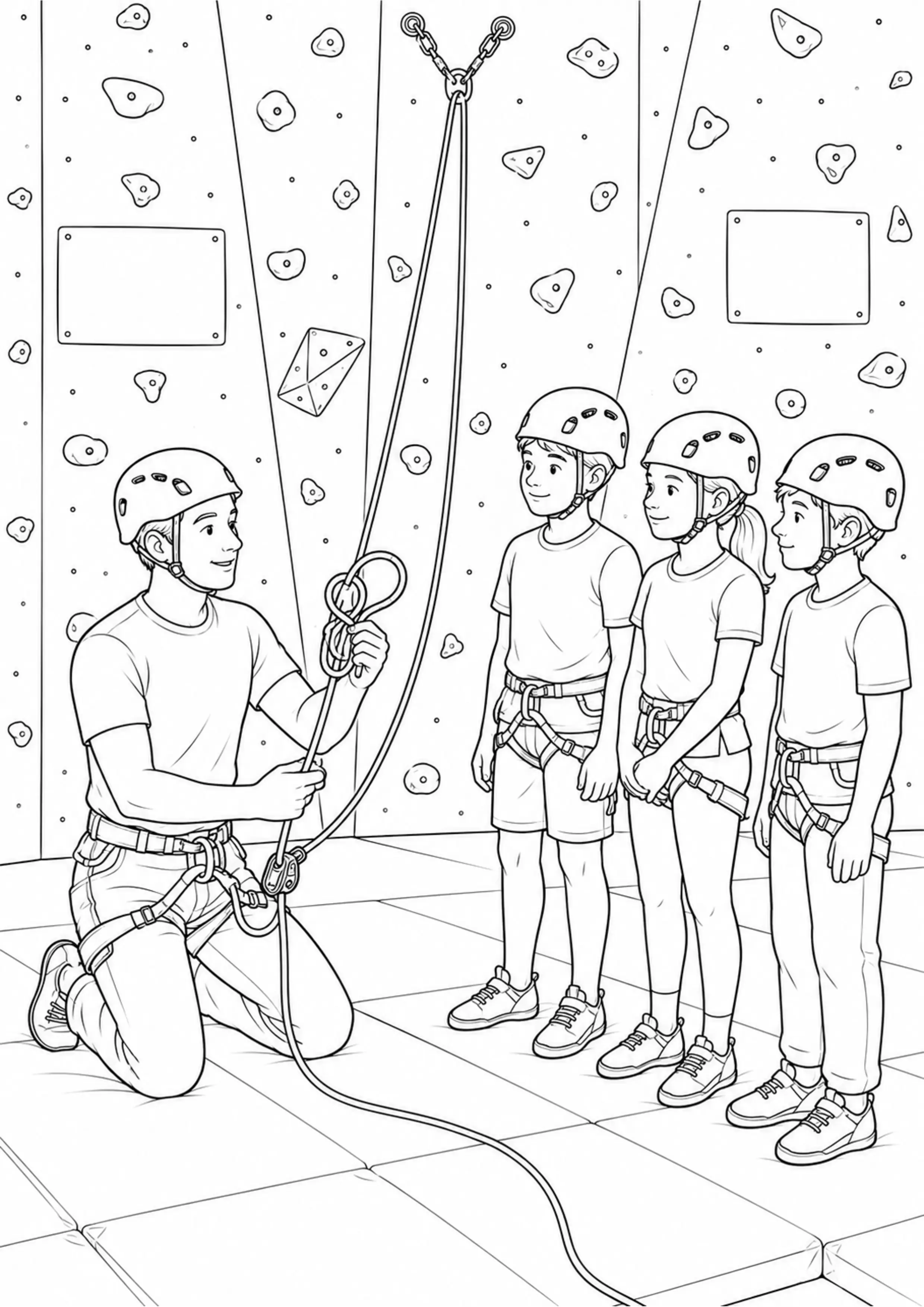 Coloriage Escalade en salle à imprimer – dessin n°5