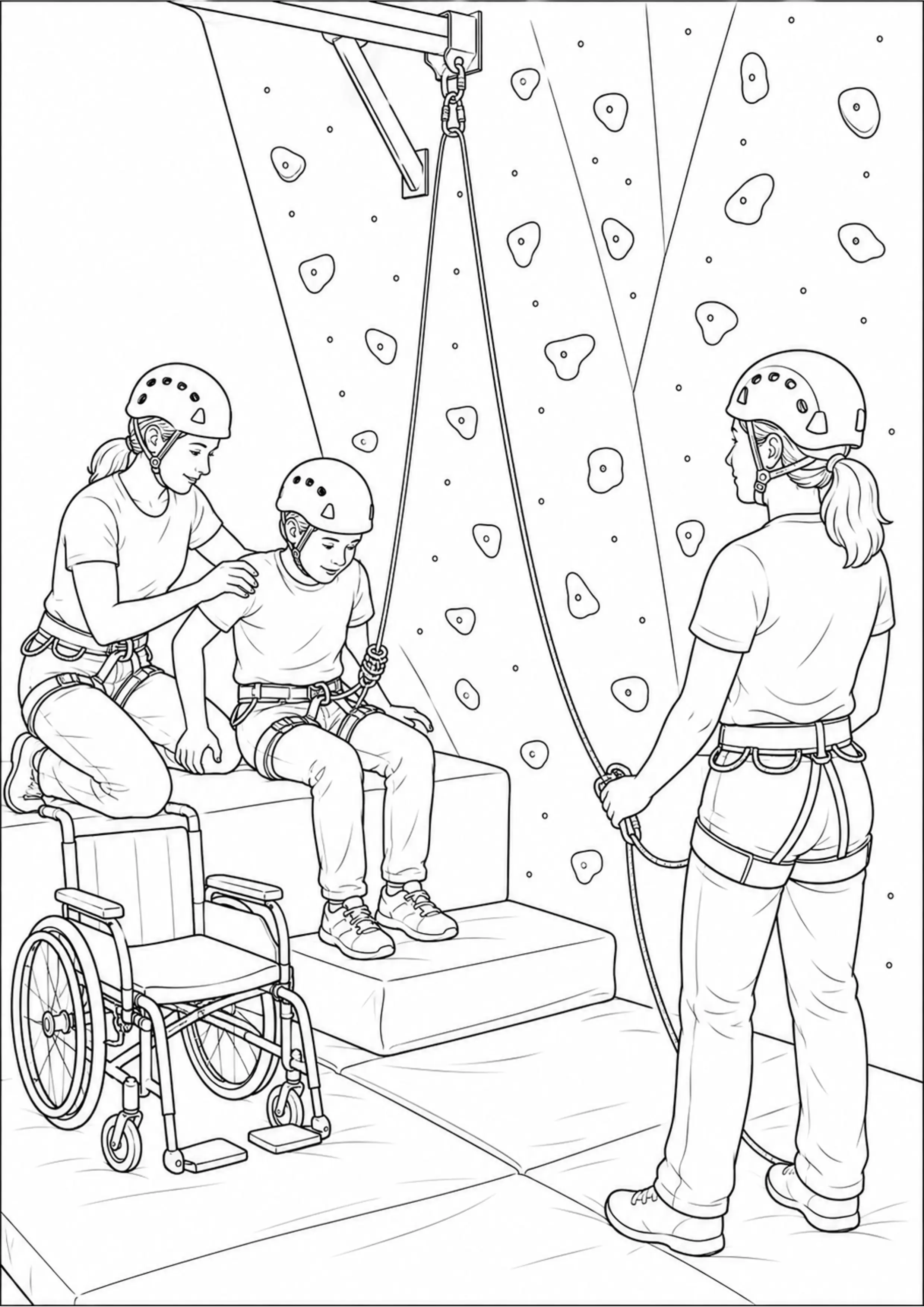 Coloriage Escalade en salle à imprimer – dessin n°6
