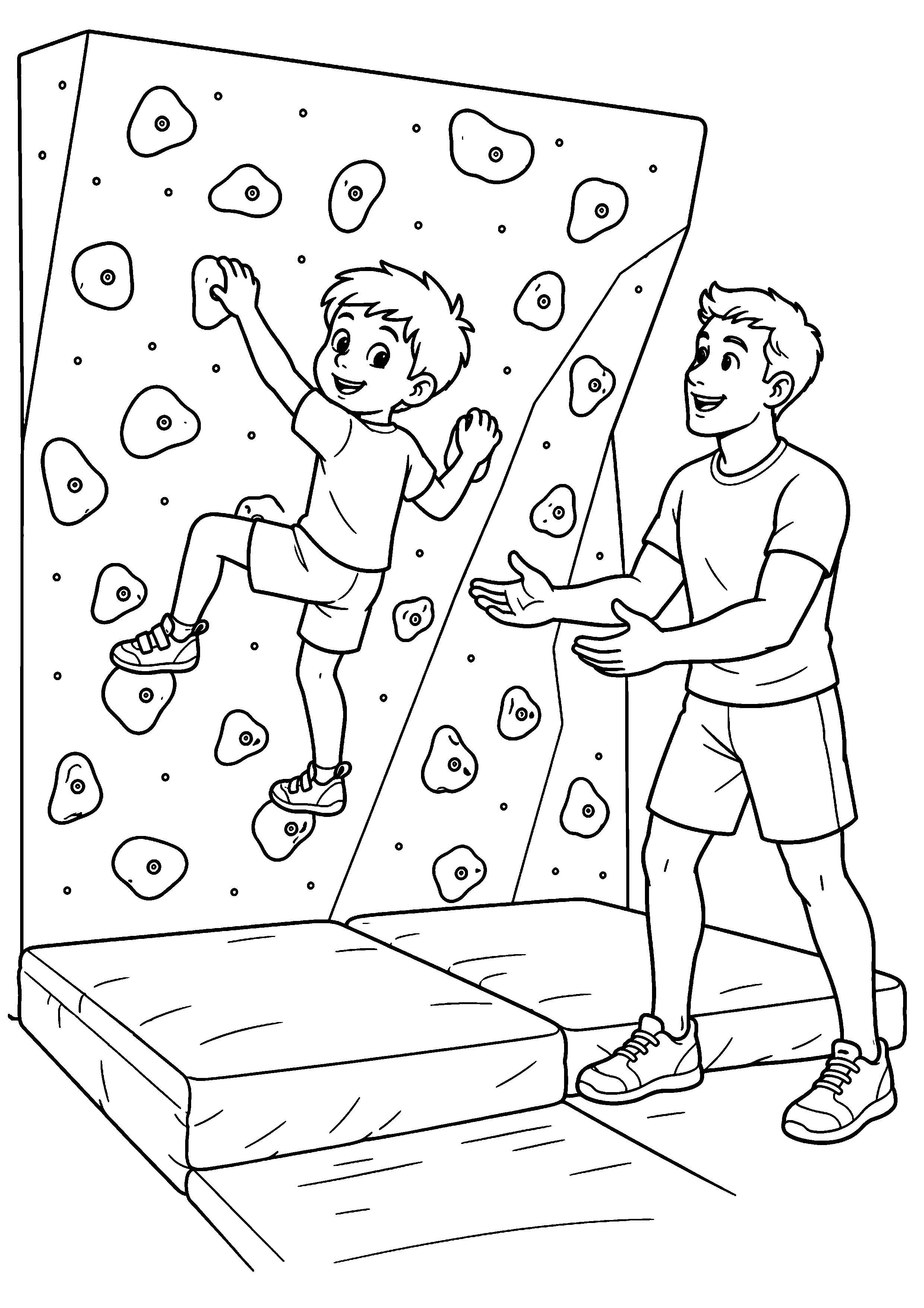 Coloriage Escalade en salle à imprimer – dessin n°7