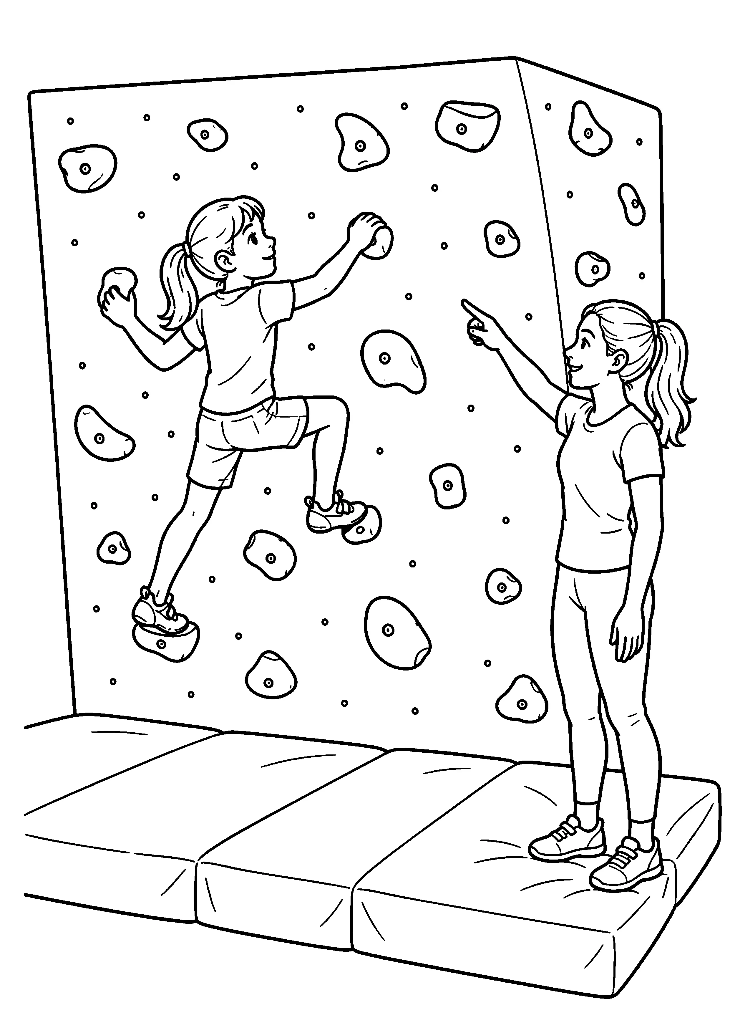 Coloriage Escalade en salle à imprimer – dessin n°8