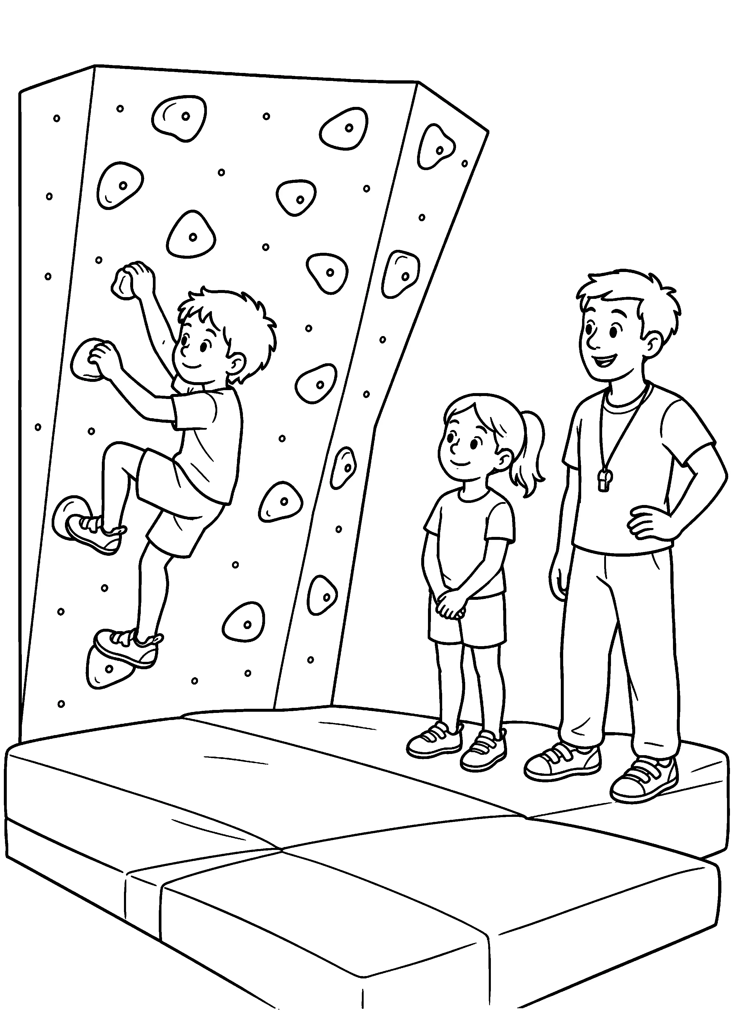 Coloriage Escalade en salle à imprimer – dessin n°9