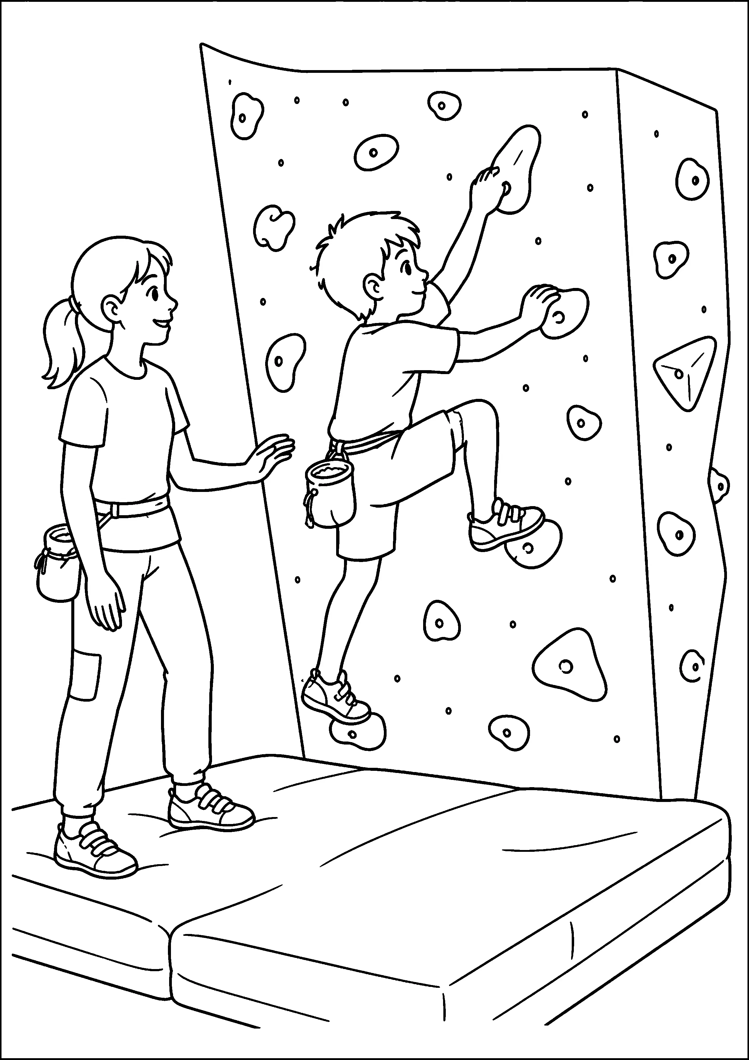 Coloriage Escalade en salle à imprimer – dessin n°10
