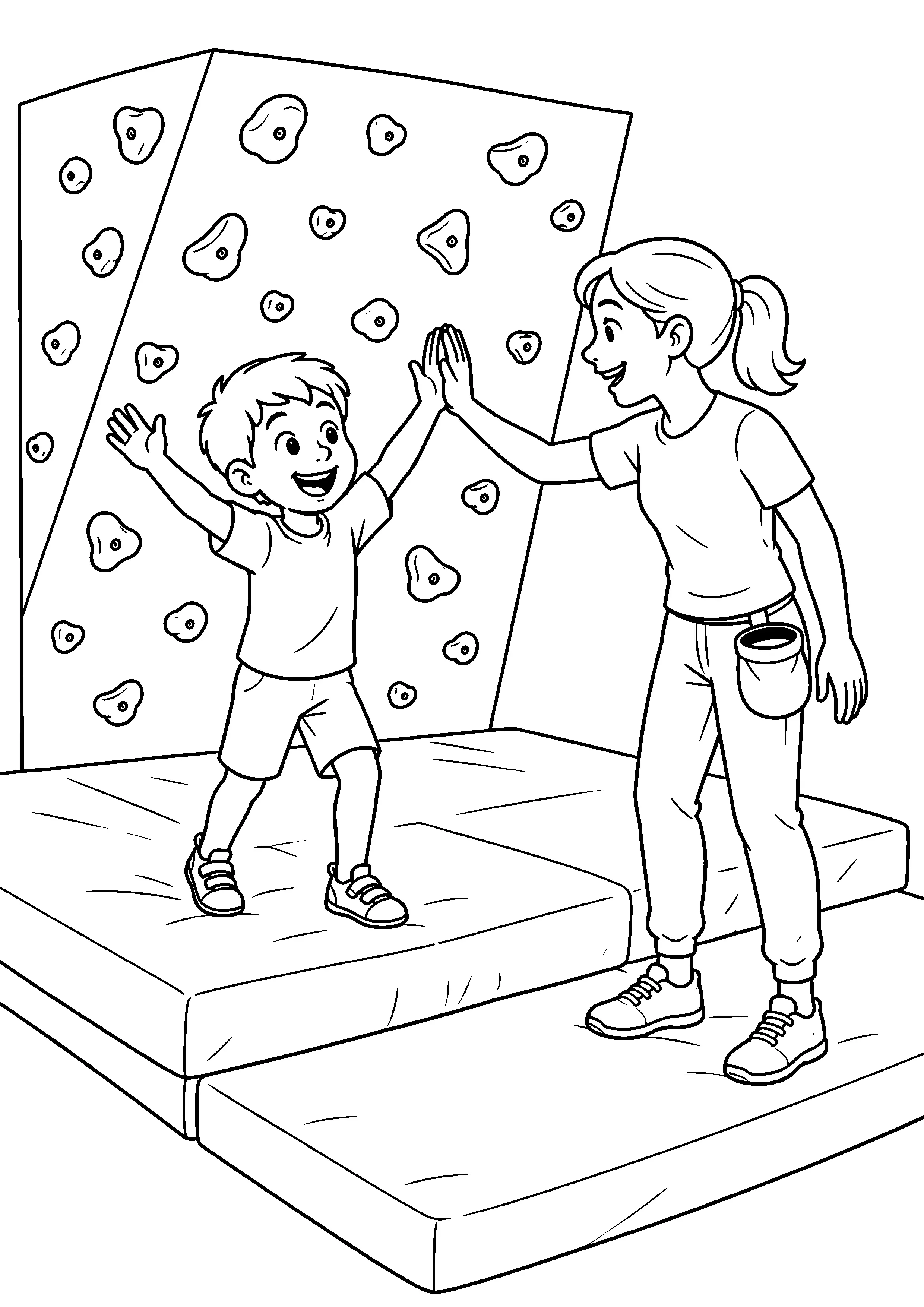Coloriage Escalade en salle à imprimer – dessin n°11