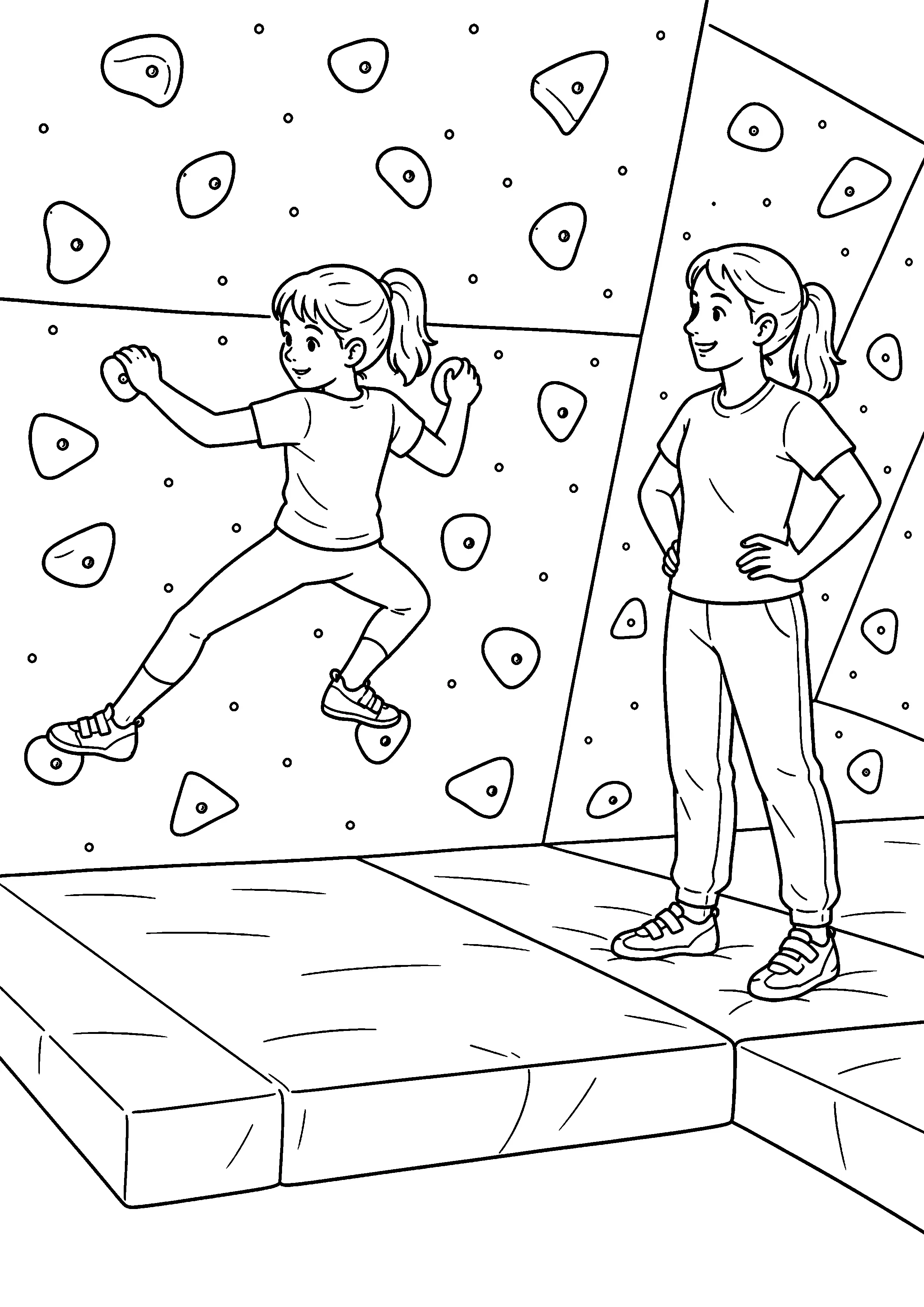 Coloriage Escalade en salle à imprimer – dessin n°12