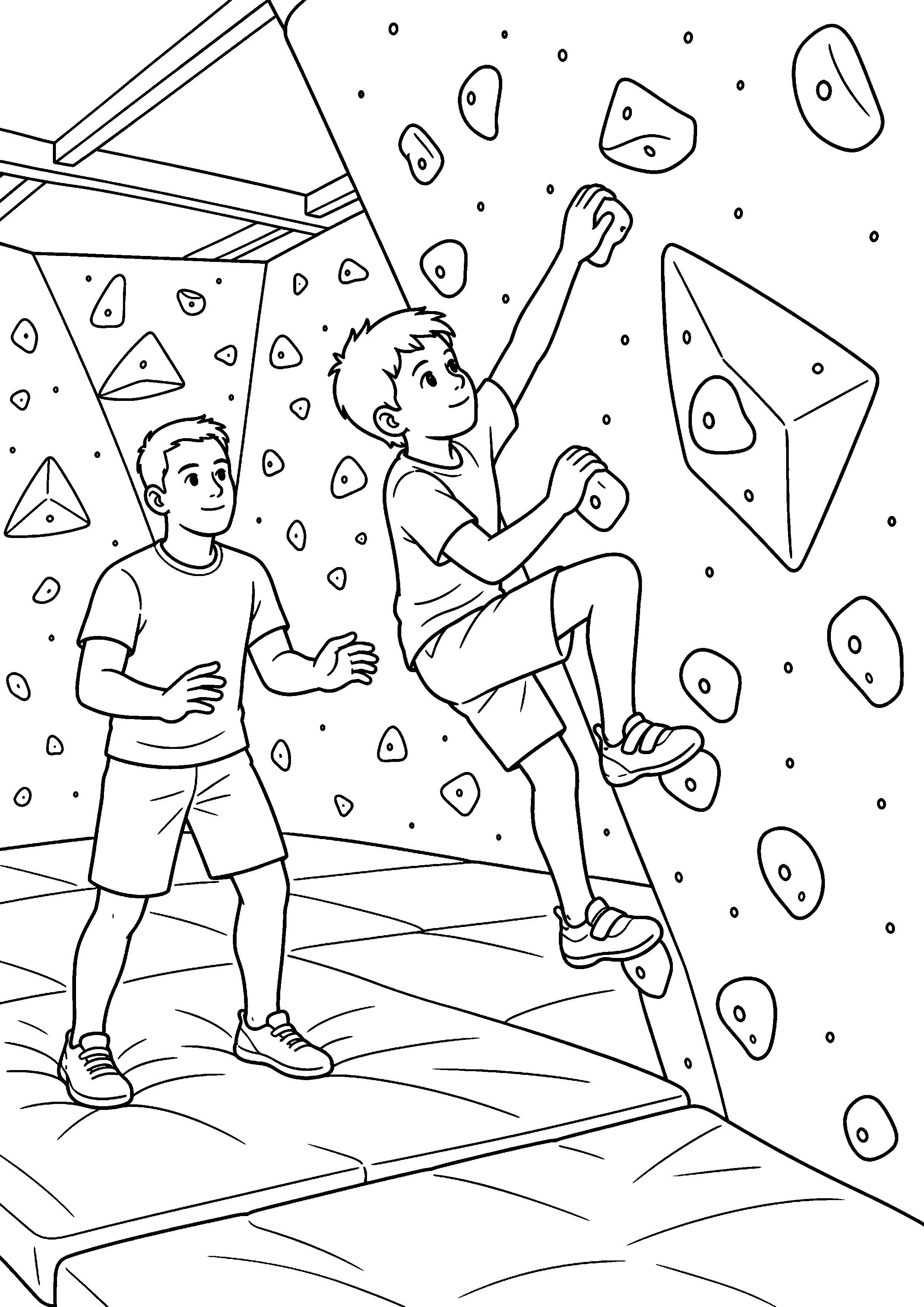 Coloriage Escalade en salle à imprimer – dessin n°13