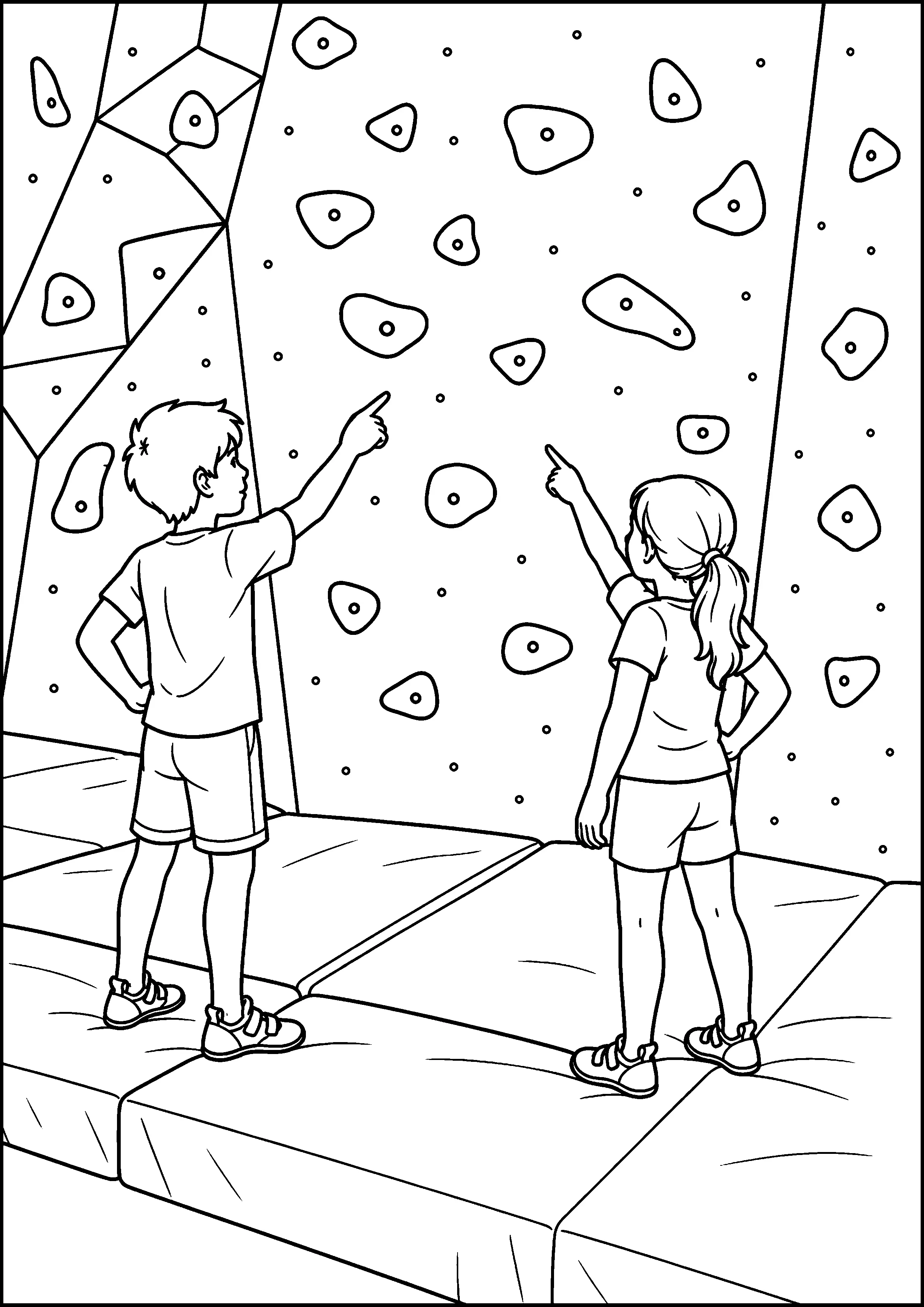 Coloriage Escalade en salle à imprimer – dessin n°14