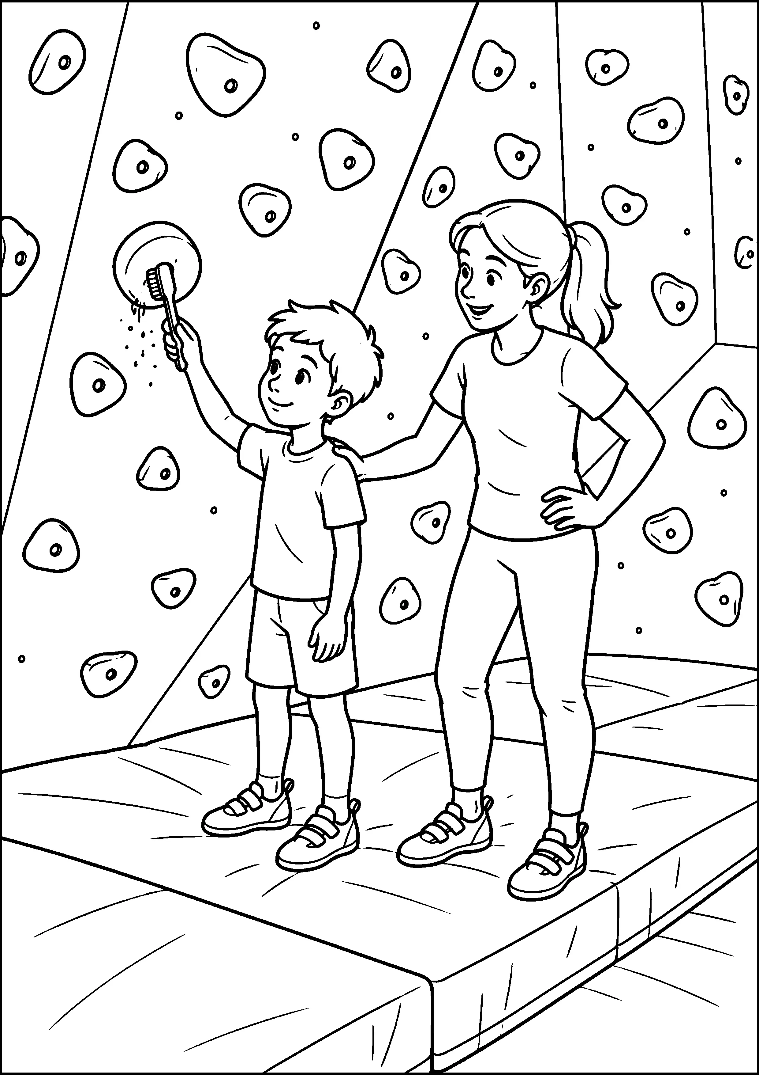 Coloriage Escalade en salle à imprimer – dessin n°15
