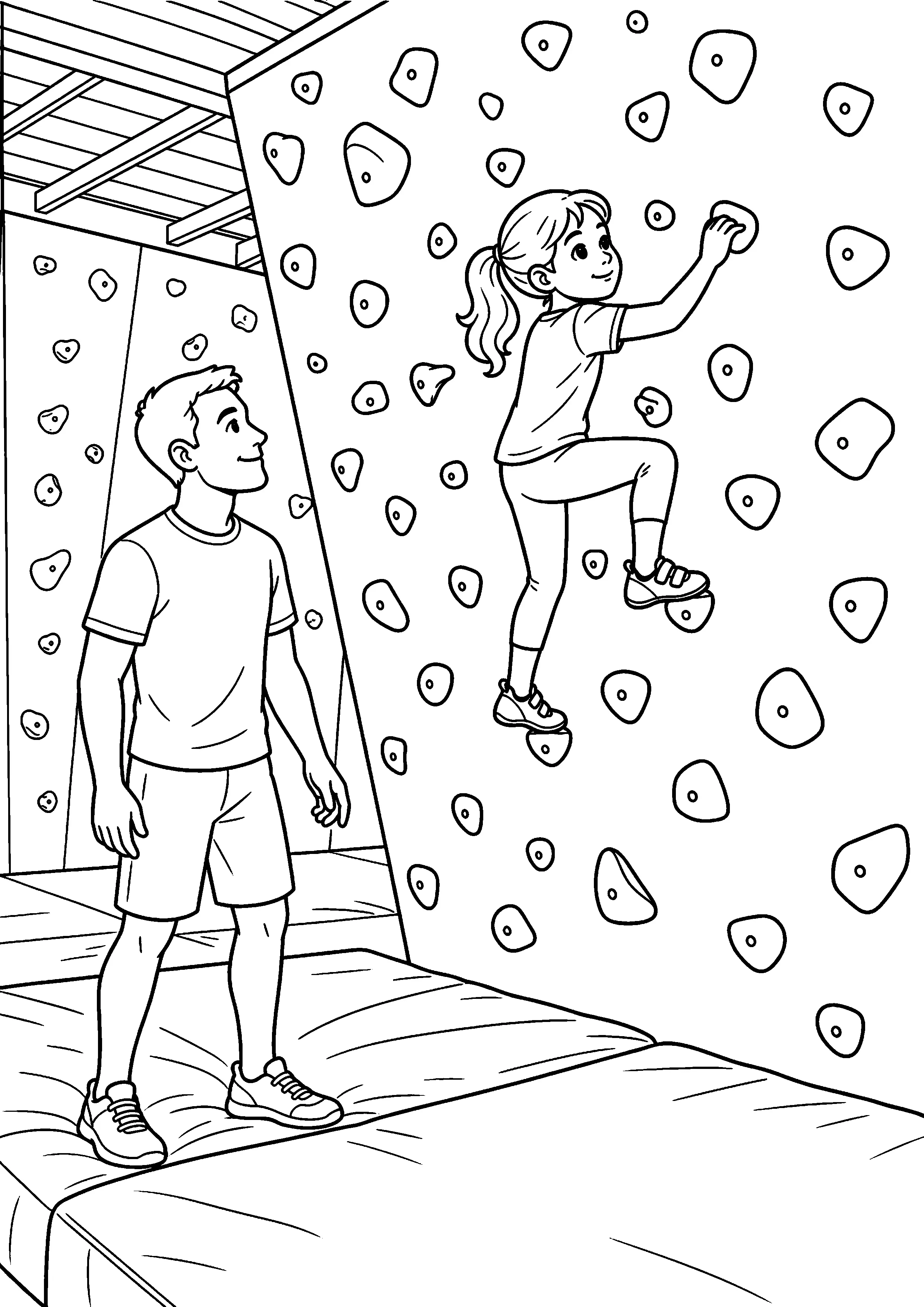 Coloriage Escalade en salle à imprimer – dessin n°16