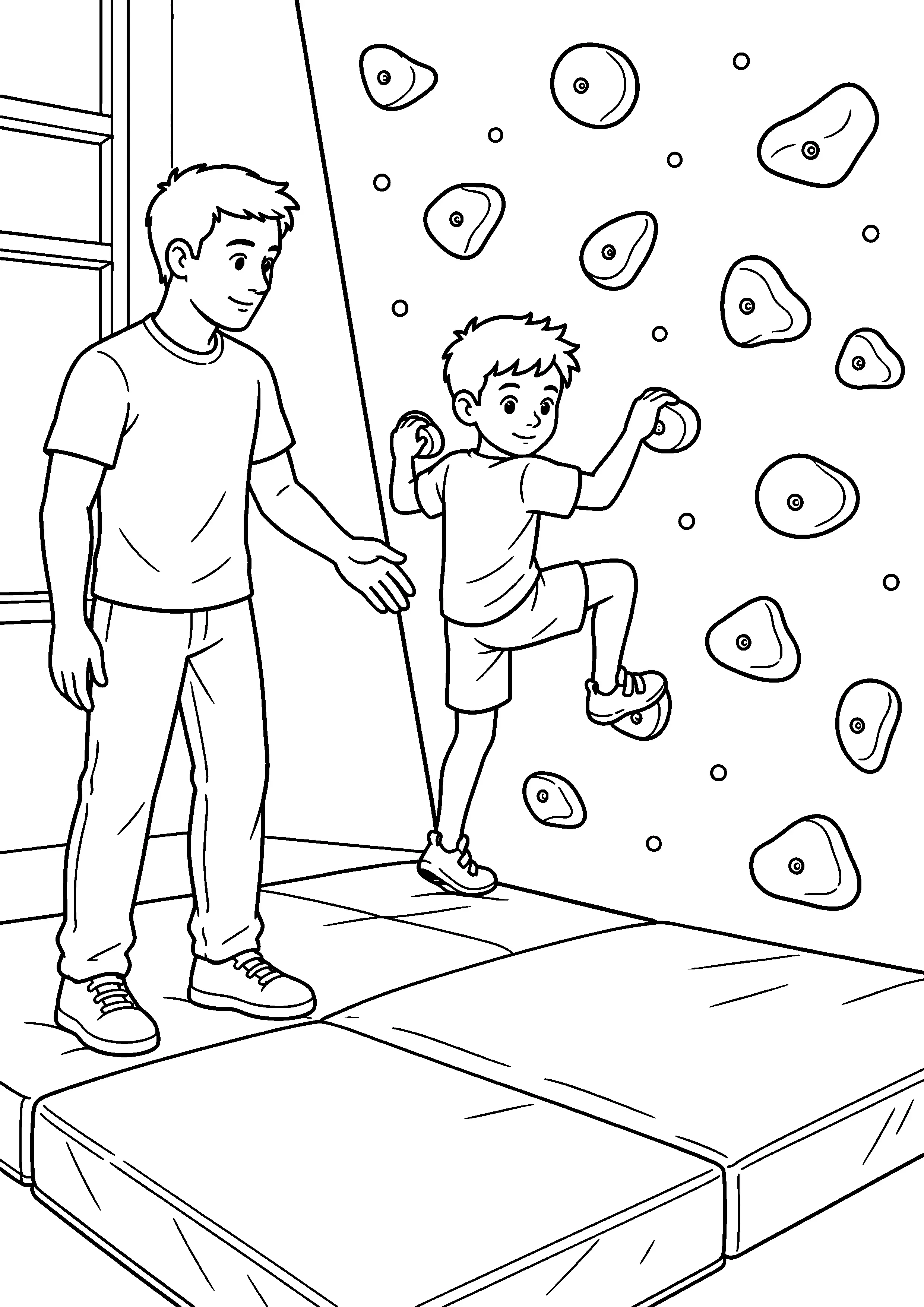Coloriage Escalade en salle à imprimer – dessin n°17