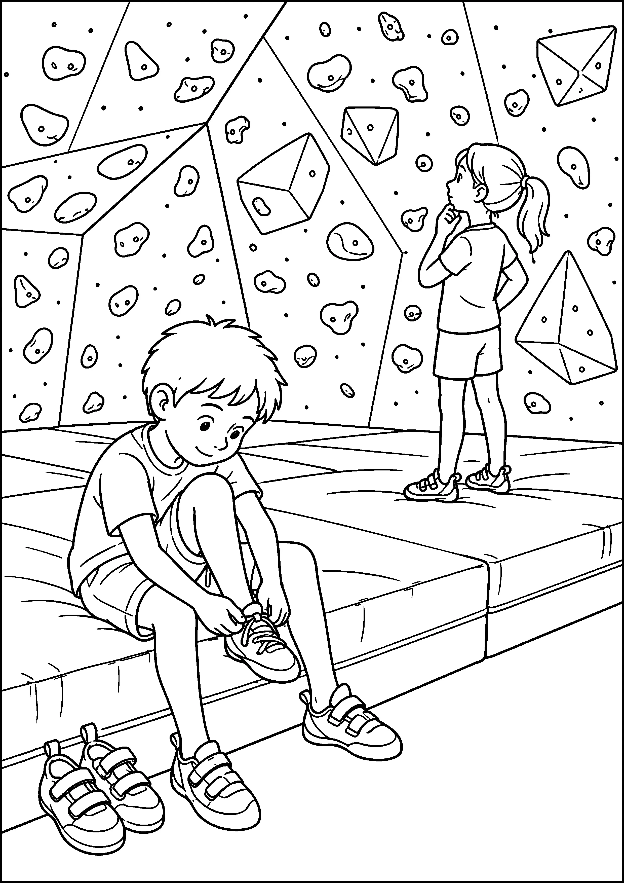 Coloriage Escalade en salle à imprimer – dessin n°18