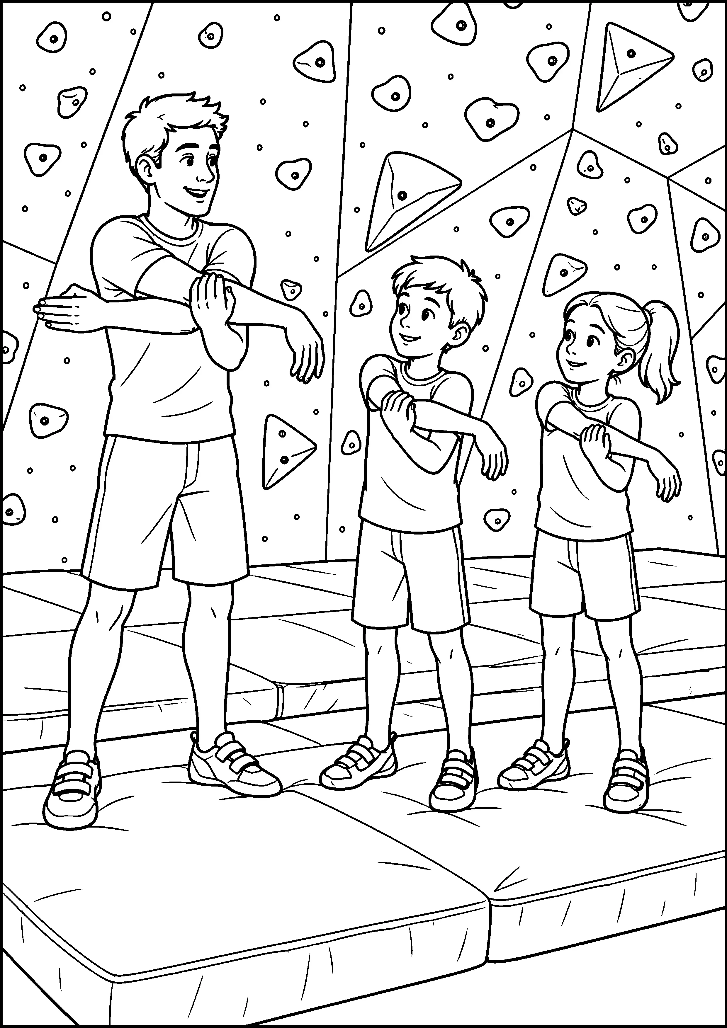 Coloriage Escalade en salle à imprimer – dessin n°19