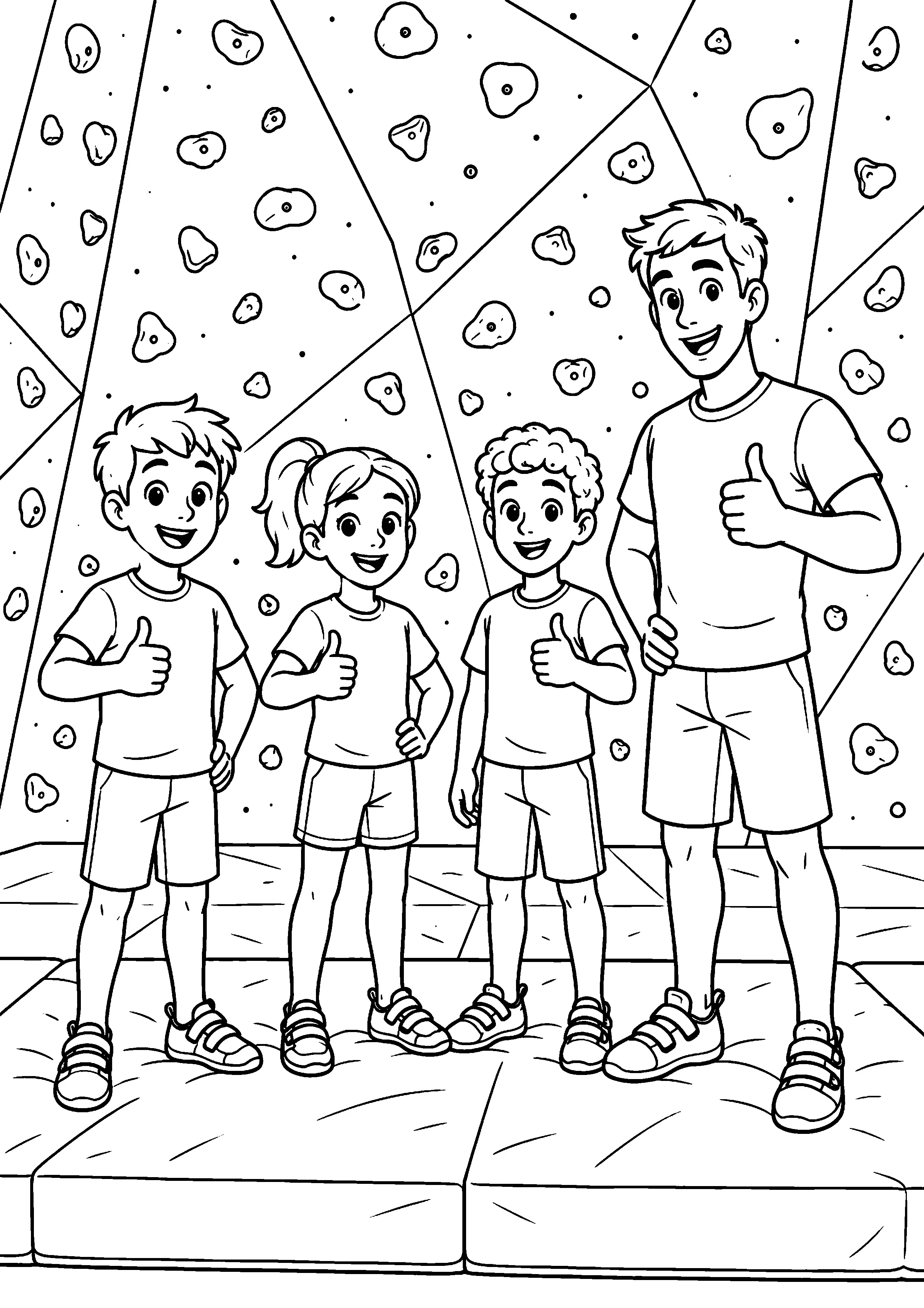 Coloriage Escalade en salle à imprimer – dessin n°20