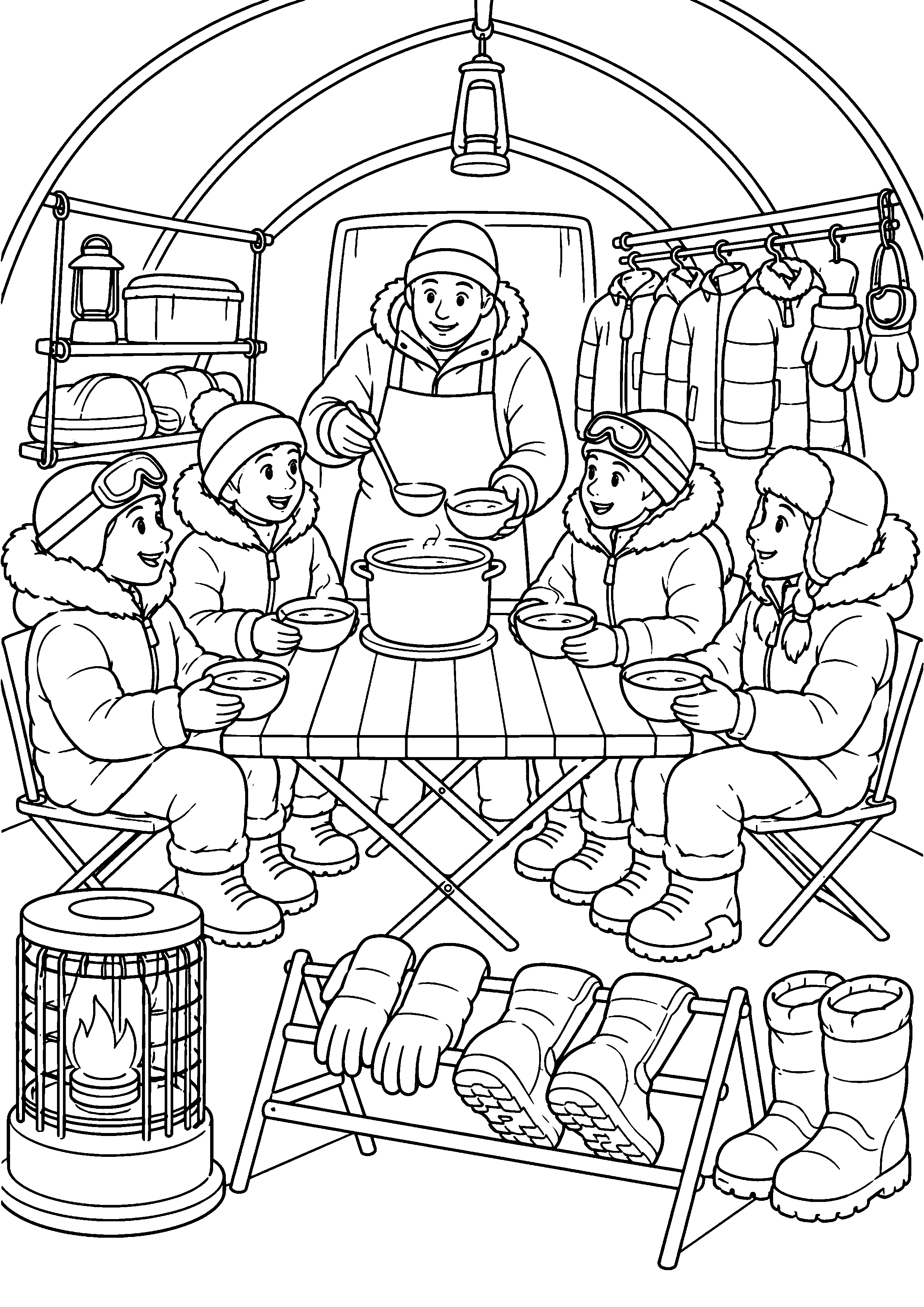Coloriage expédition polaire à imprimer – dessin n°8