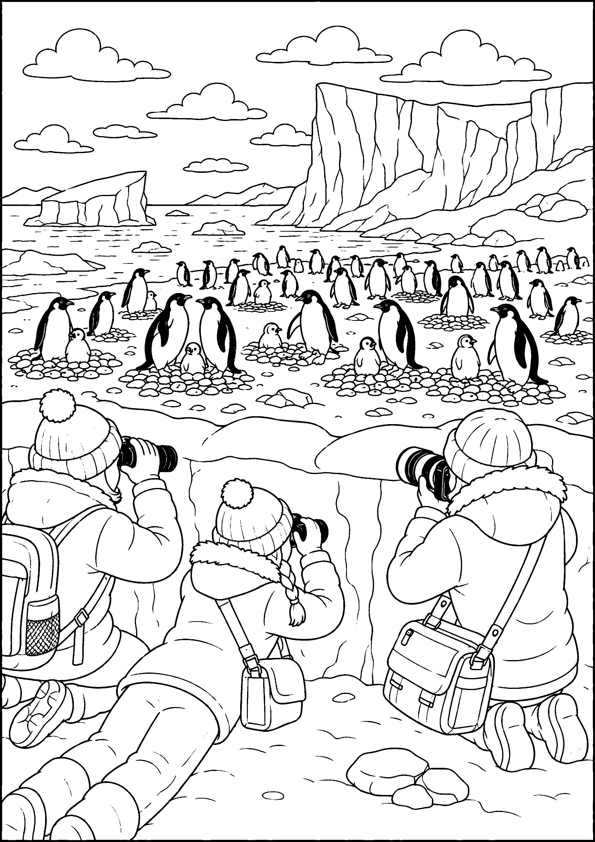 Coloriage expédition polaire à imprimer – dessin n°11
