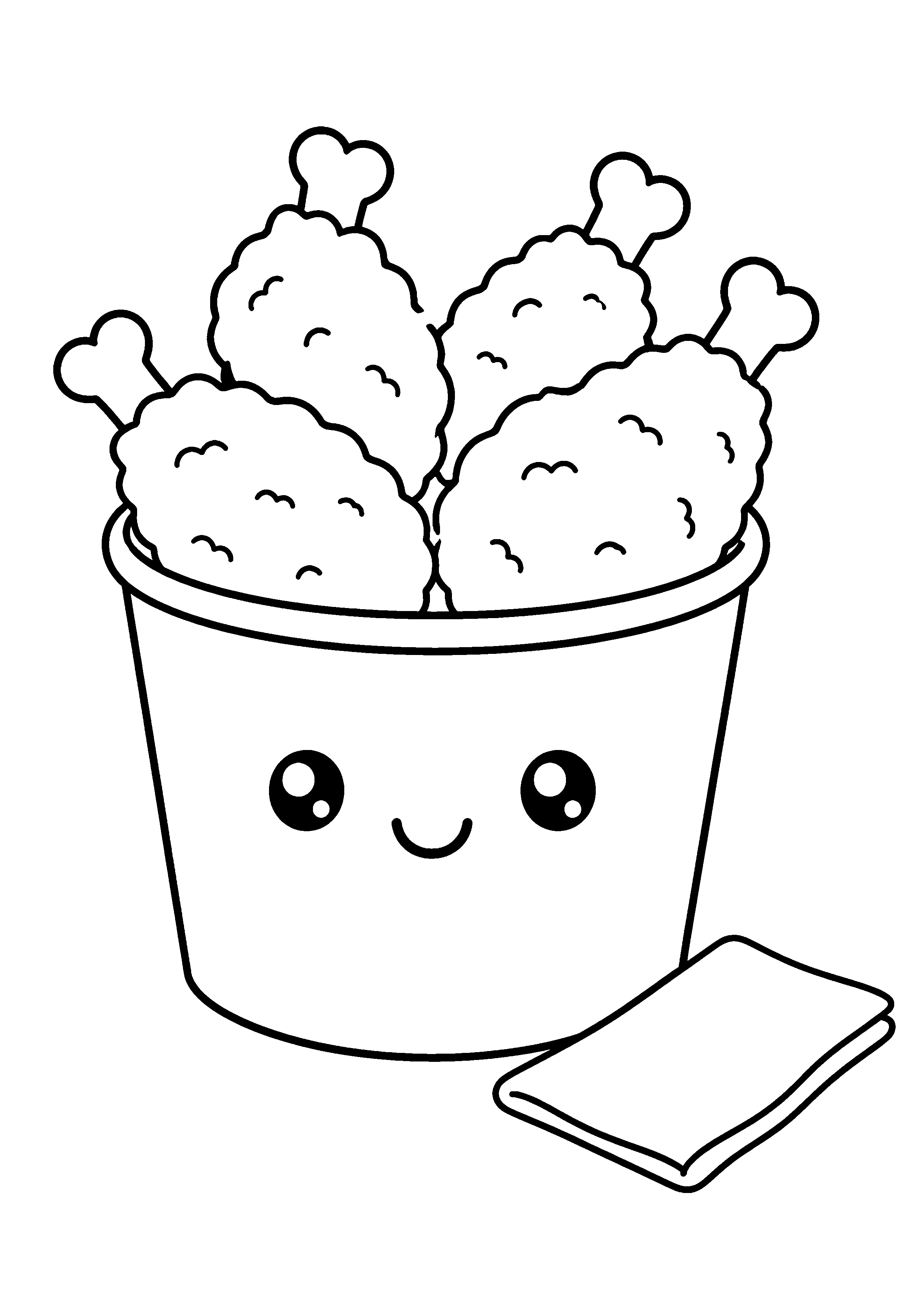 Coloriage Fast-food kawaii – dessin 15