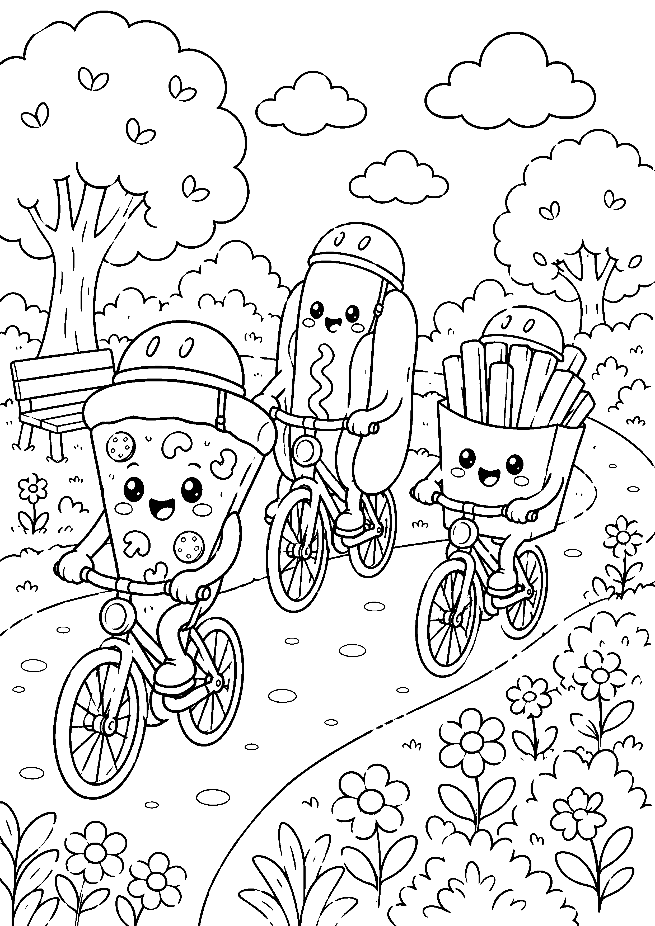 Coloriage Fast-food kawaii – dessin 11