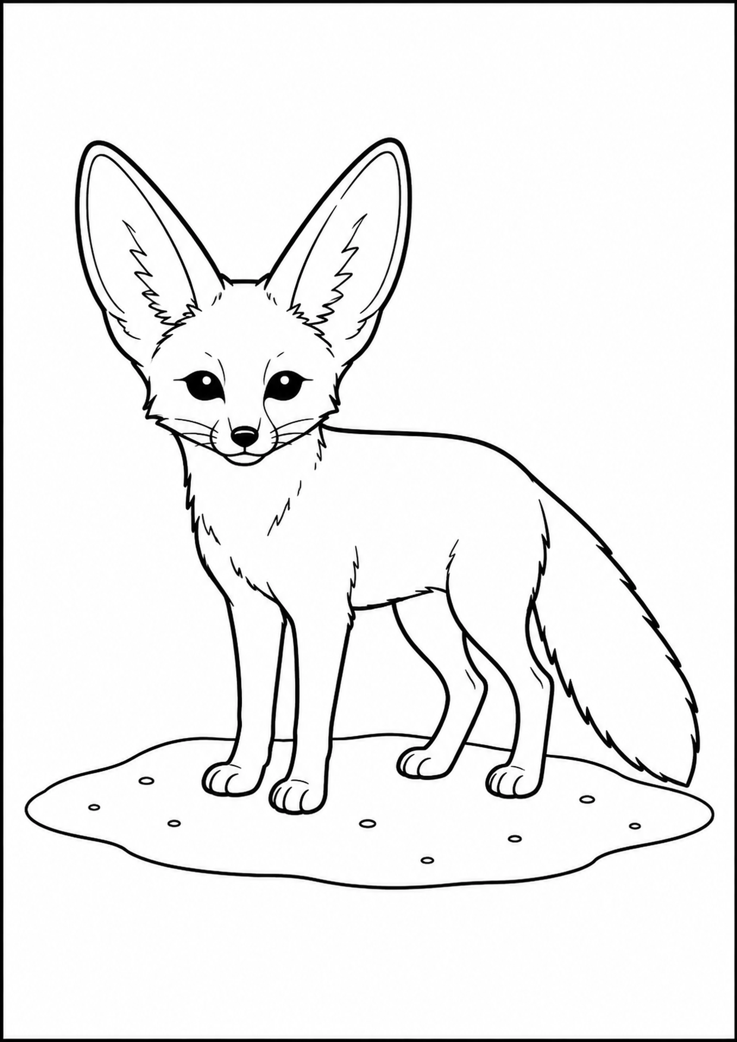 Coloriage Fennec à imprimer – dessin 1