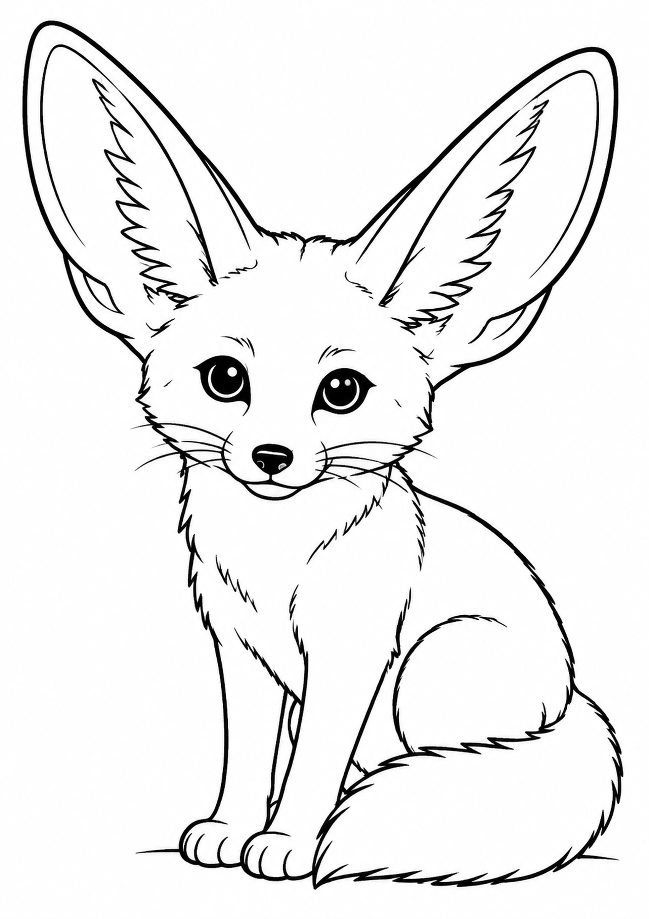 Coloriage Fennec à imprimer – dessin 4