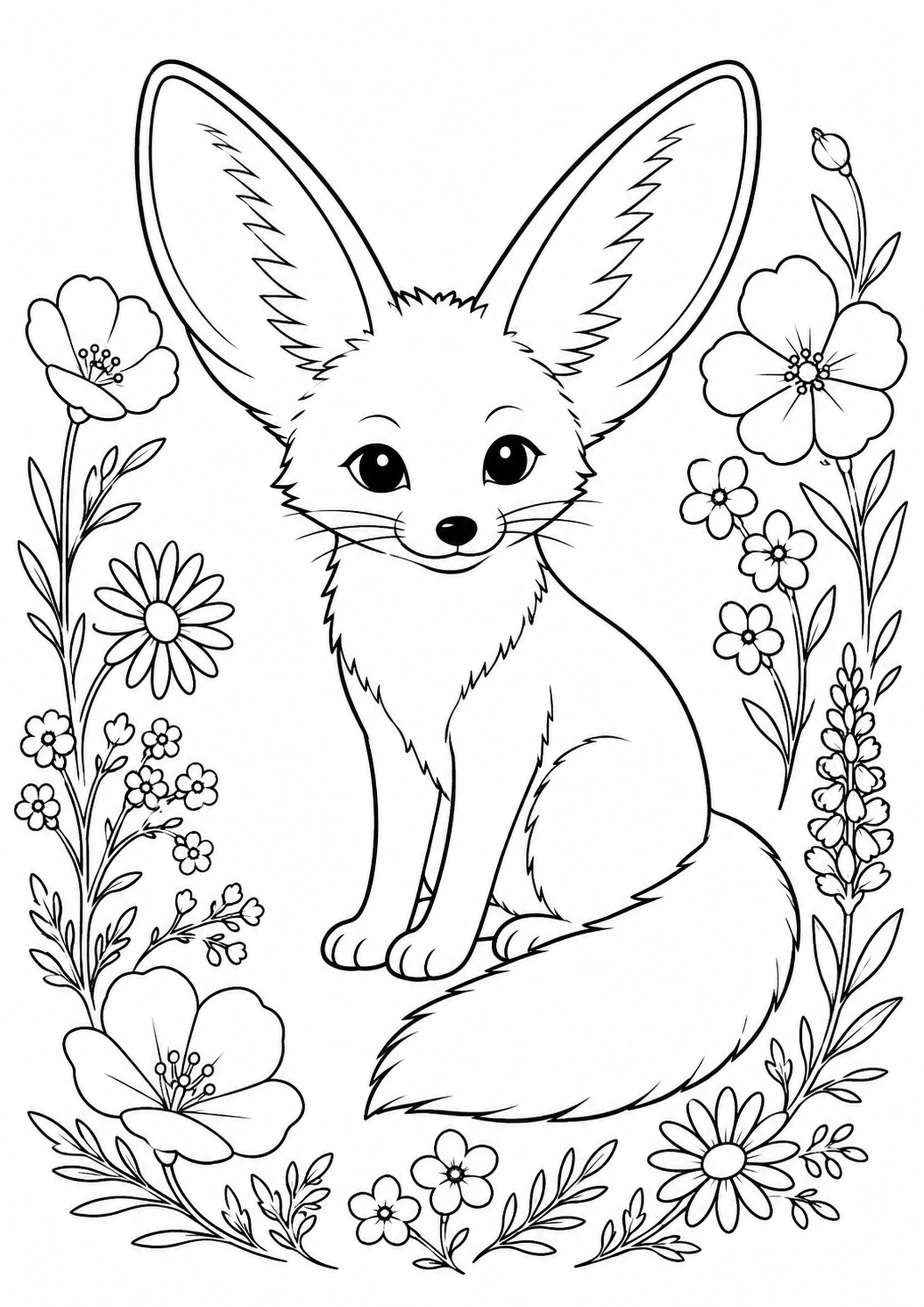 Coloriage Fennec à imprimer – dessin n°6