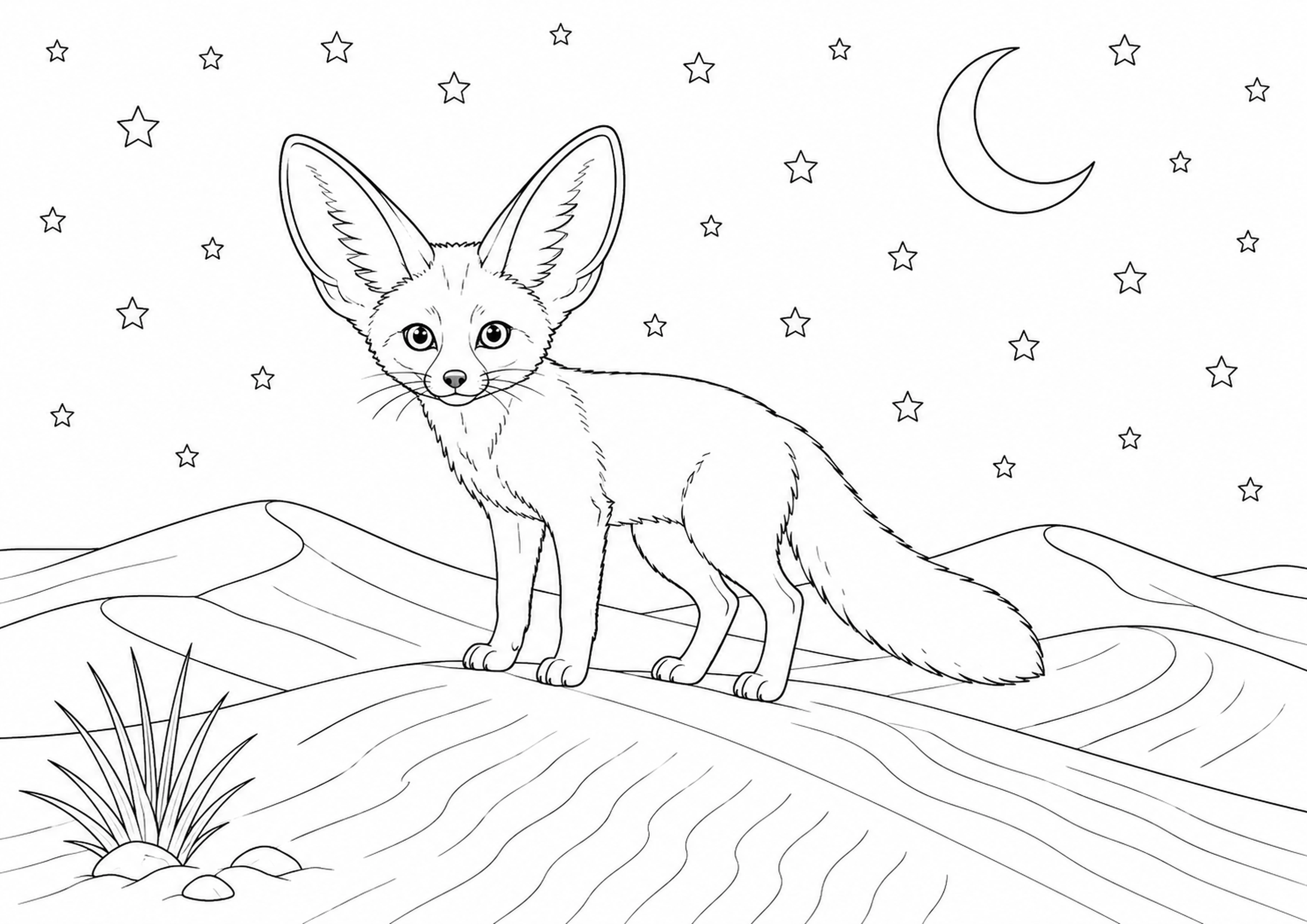 Coloriage Fennec à imprimer – dessin n°8
